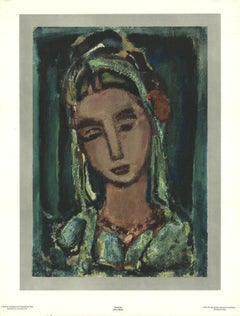 1961 After Georges Rouault 'Sainte-Marthe Portrait' Modernism Multicolor France 