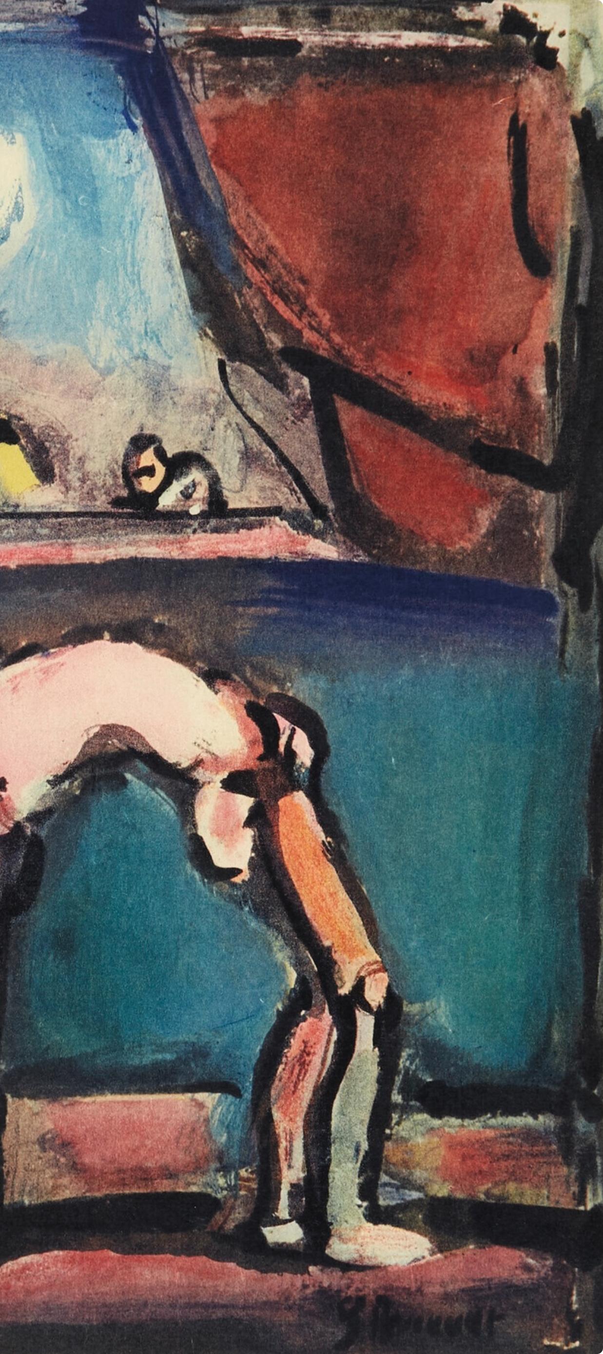 Acrobate, Divertissement, Éditions de la Revue Verve - Figurative Print Negro de Georges Rouault