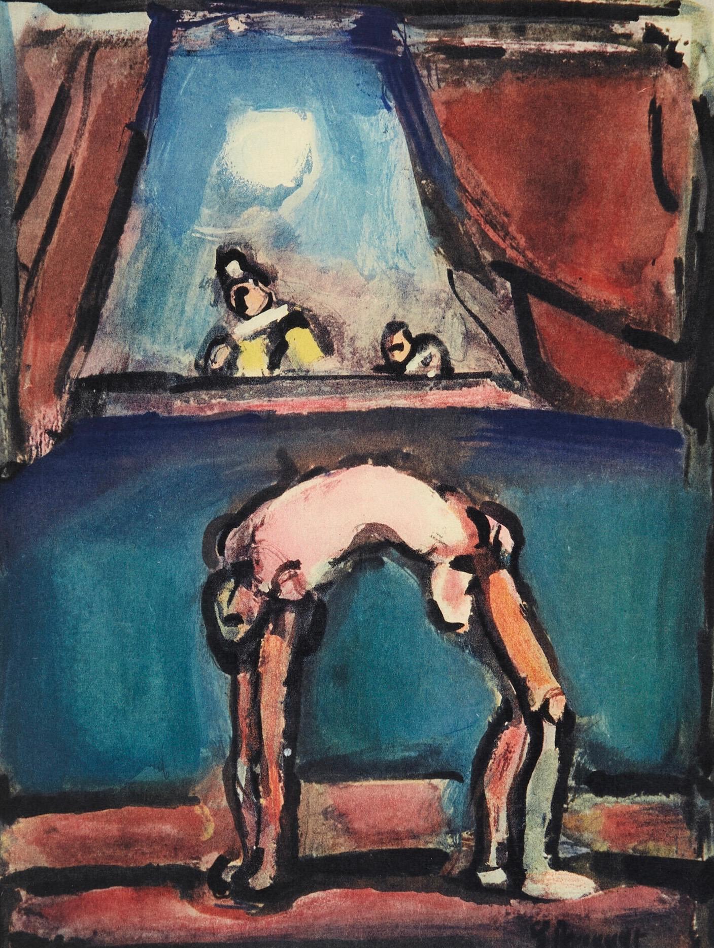 Figurative Print de Georges Rouault - Acrobate, Divertissement, Éditions de la Revue Verve