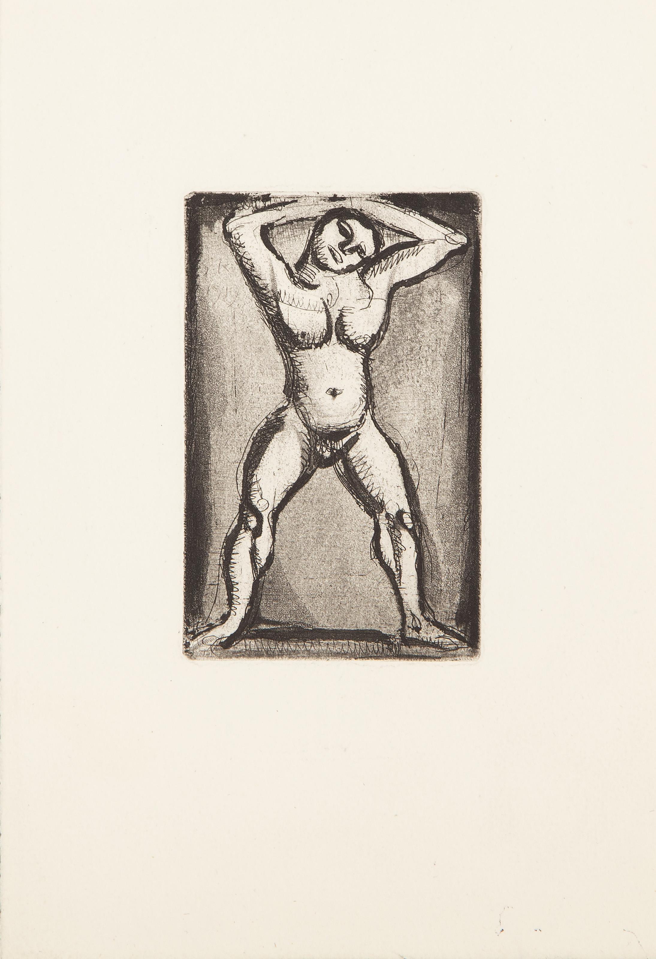 Acrobate II, moderne Radierung von Georges Rouault im Angebot 1