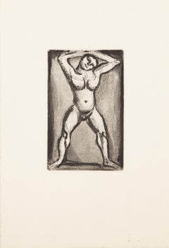 Acróbata II, Grabado de desnudo moderno de Georges Rouault