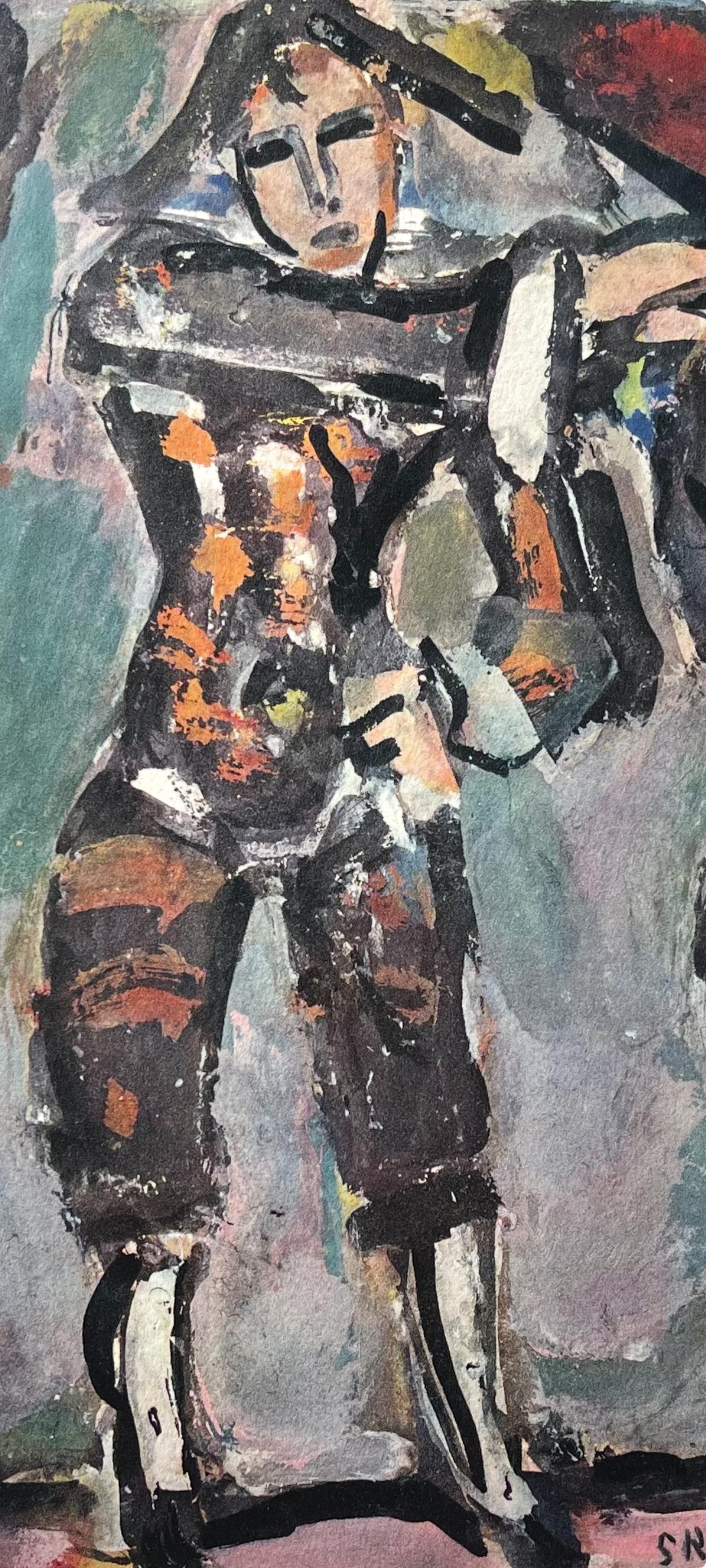 Georges Rouault, Harlequin, from Divertissement, 1943 For Sale 1