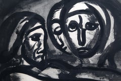Au Presser Le Raisin Fut Foule', Expressionist Intaglio by Georges Rouault