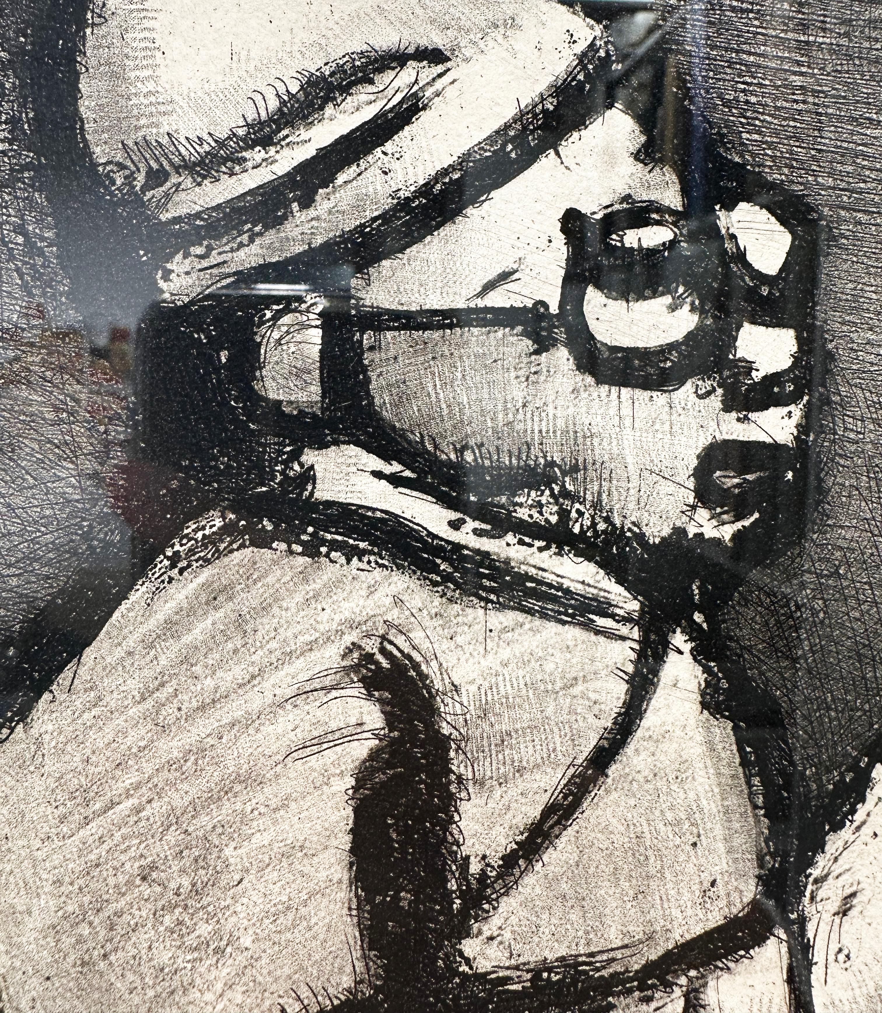 Bold Black and White Etching on Paper 'The Colonial Governor' by Georges Rouault For Sale 4