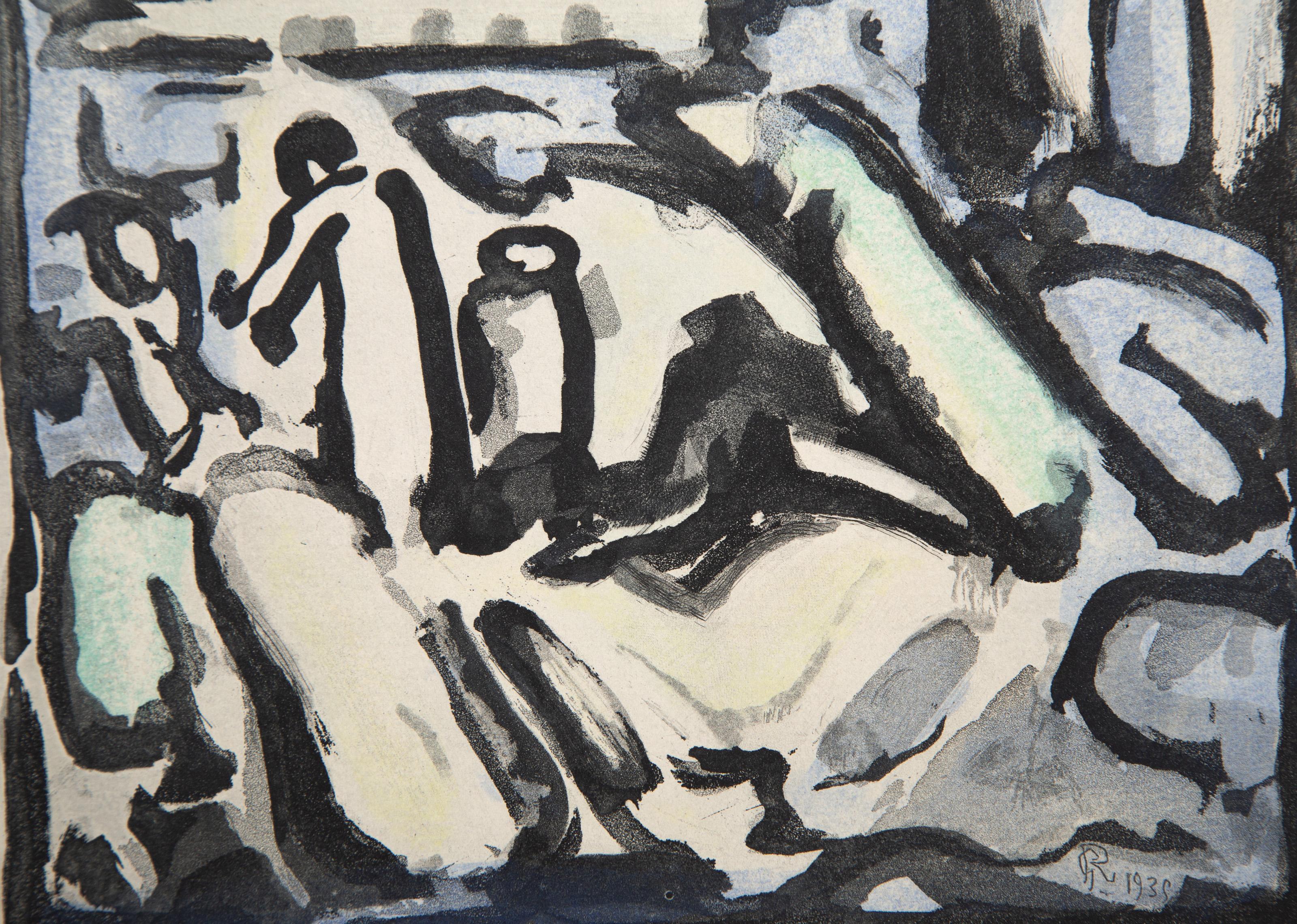 Christ Au Faubourg, Modern Etching by Georges Rouault For Sale 1