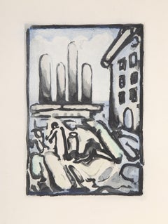 Christ Au Faubourg, Modern Etching by Georges Rouault