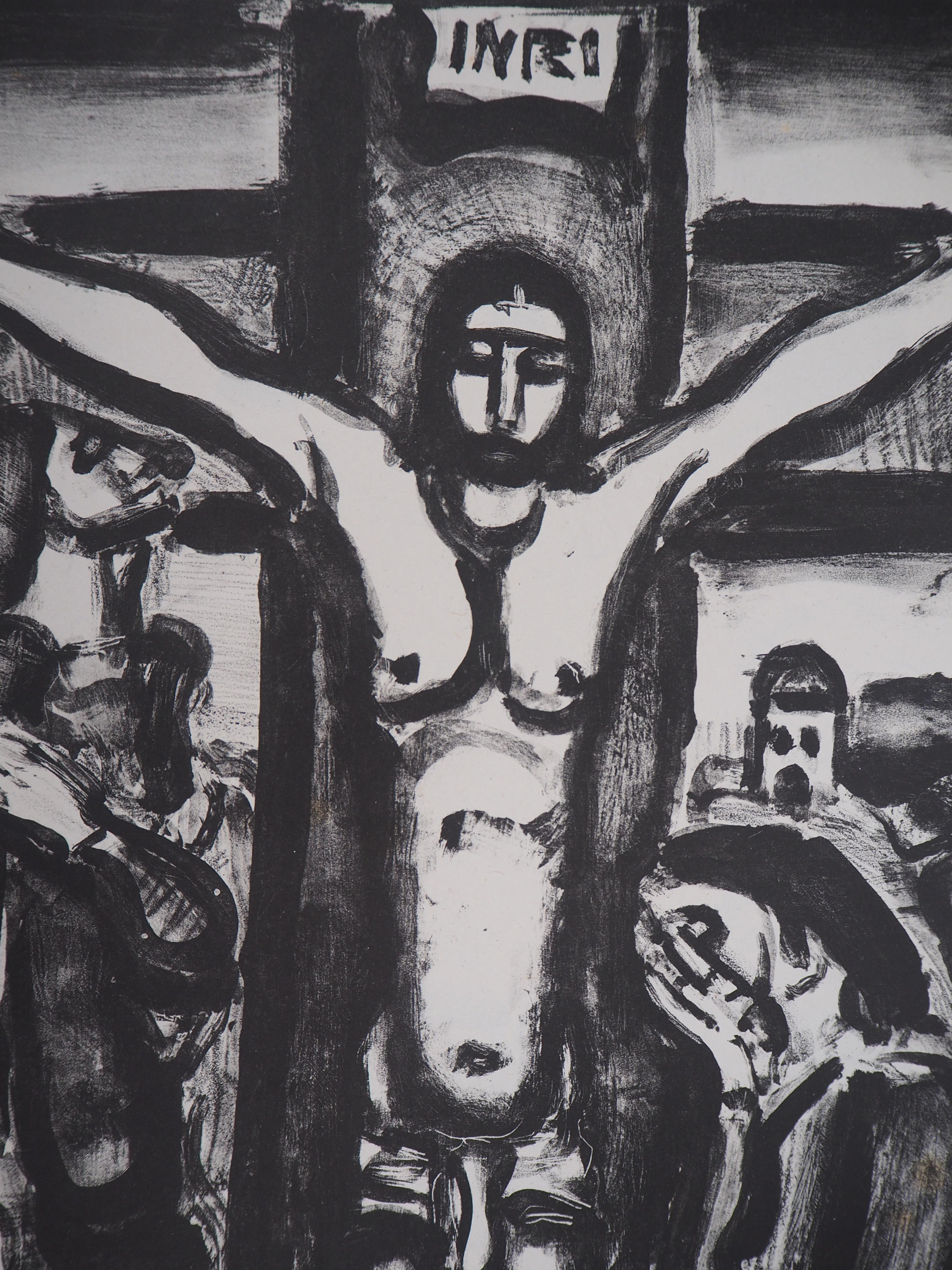 Christ on the Cross - Original lithograph, (I. Rouault #306) - Modern Print by Georges Rouault