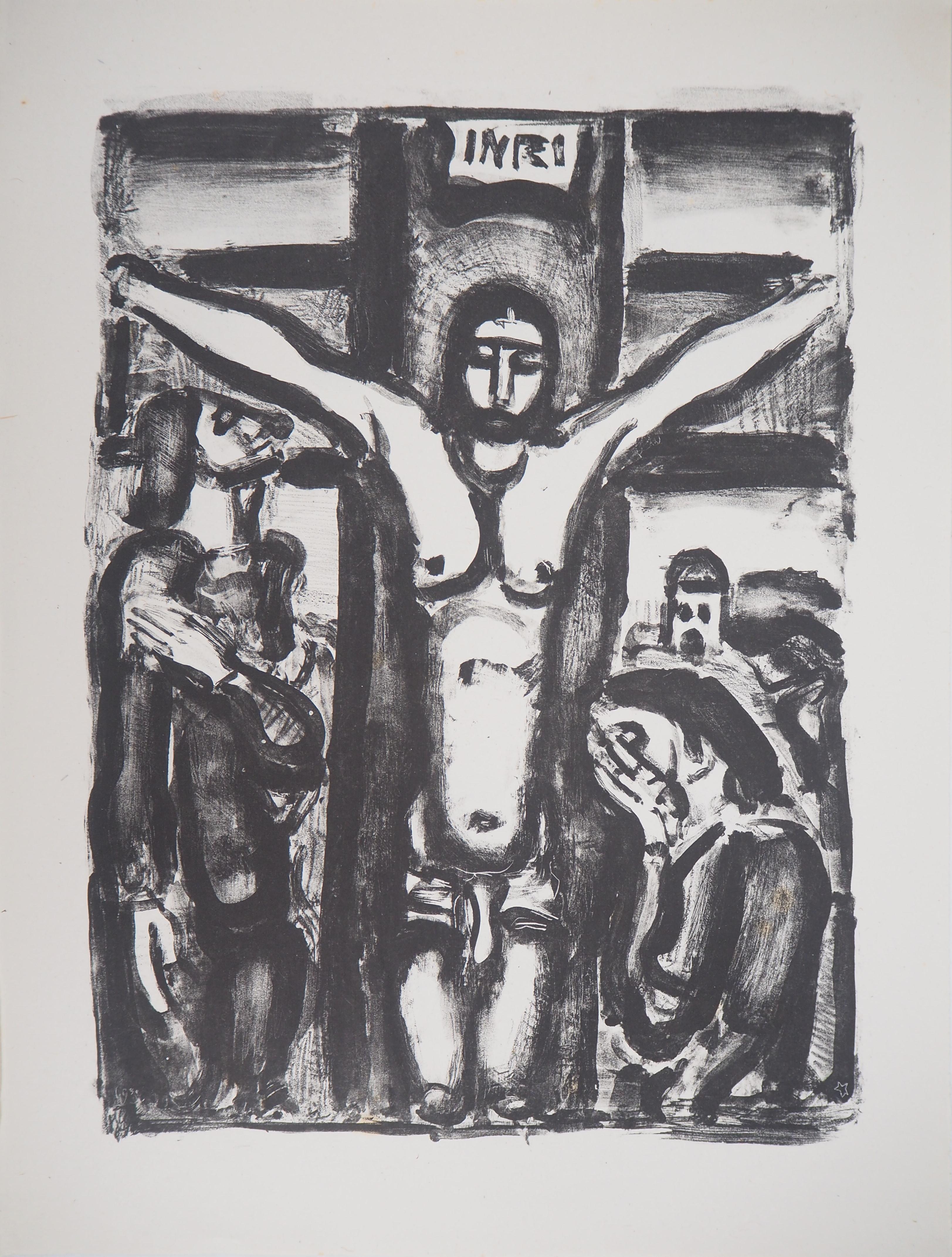 Georges Rouault Figurative Print - Christ on the Cross - Original lithograph, (I. Rouault #306)
