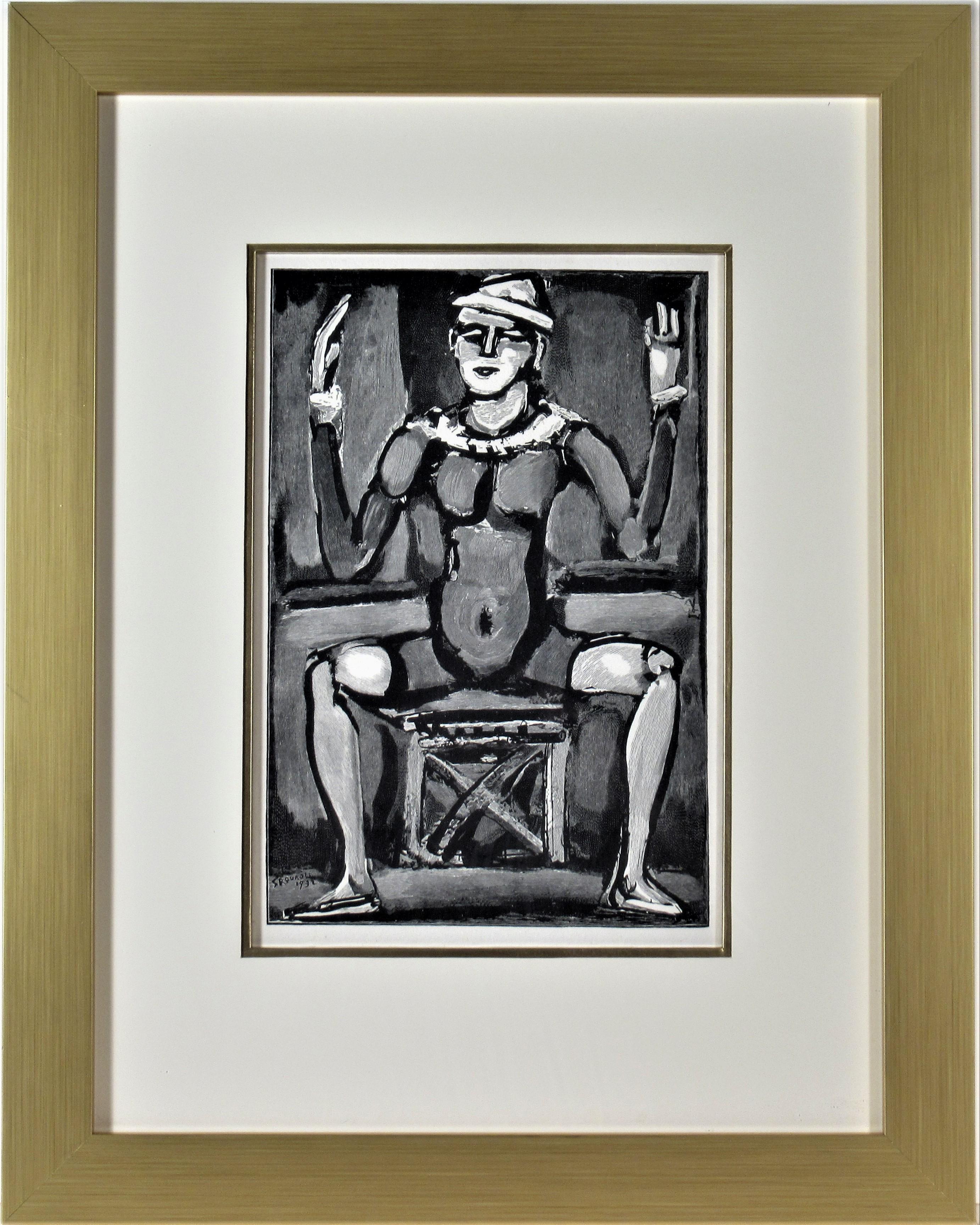Georges Rouault Figurative Print - Clown Assis, from Cirque de l'Etoile Filante