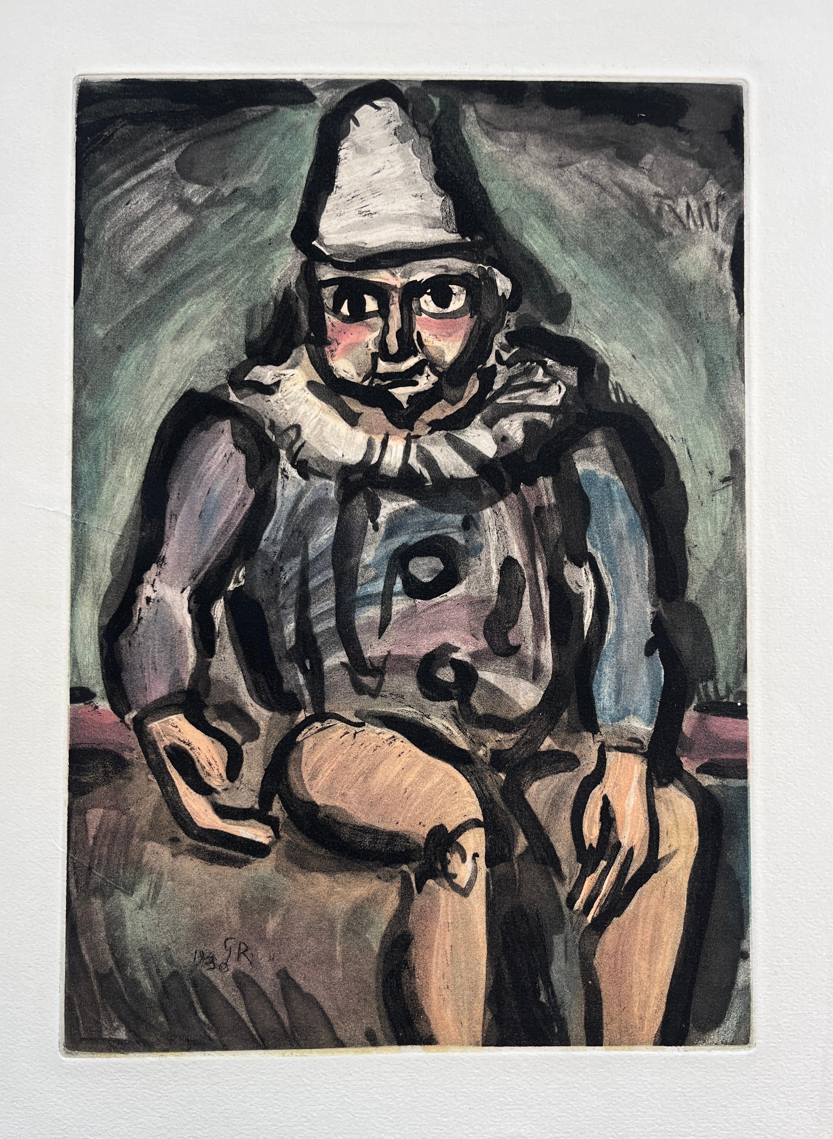 Clown au Timbale & Clown Assis (2 tirages) - Fauvisme Art par Georges Rouault