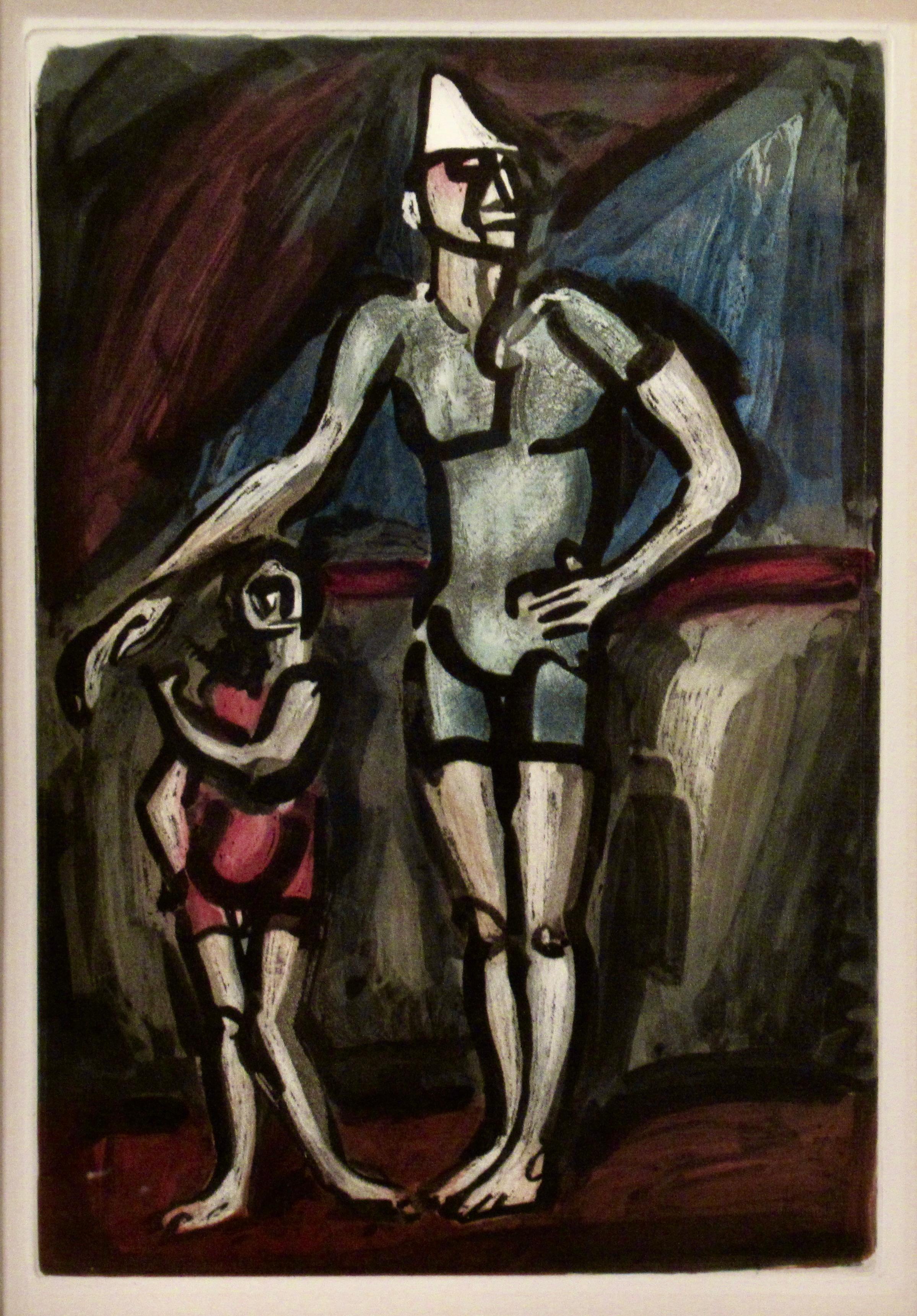 Clown et Enfant (Clown and Child) From the suite Cirque (Circus) - Print by Georges Rouault