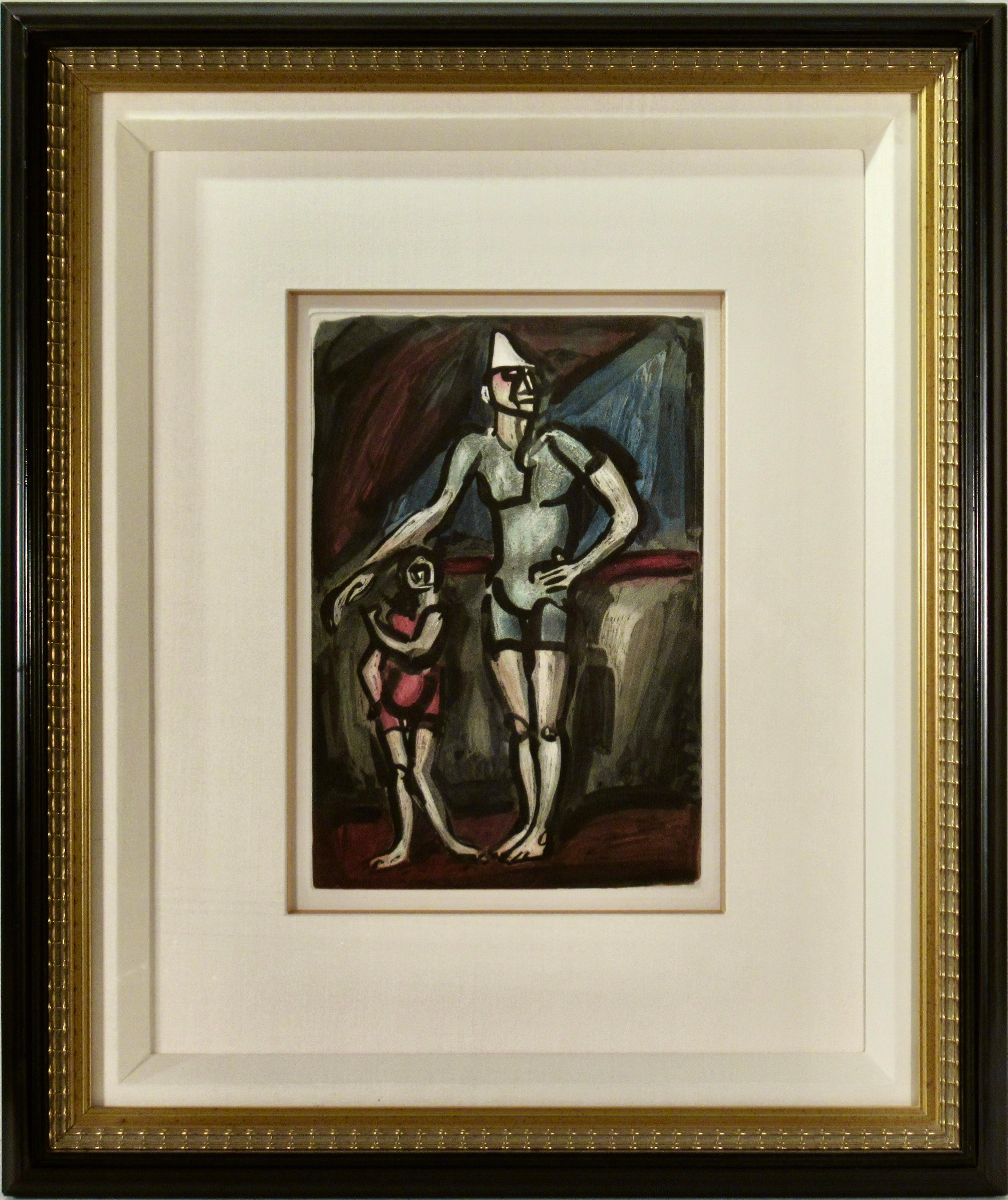 Georges Rouault Print - Clown et Enfant (Clown and Child) From the suite Cirque (Circus)
