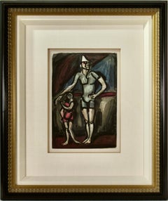 Vintage Clown et Enfant (Clown and Child) From the suite Cirque (Circus)