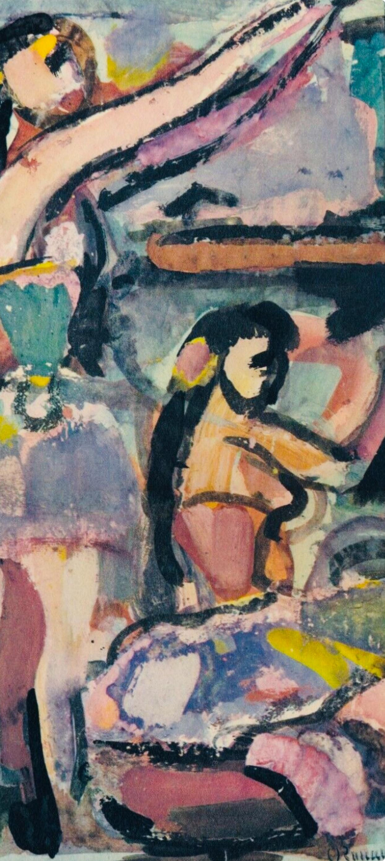 Danseuses, Divertissement, Éditions de la Revue Verve - Print Moderno de Georges Rouault