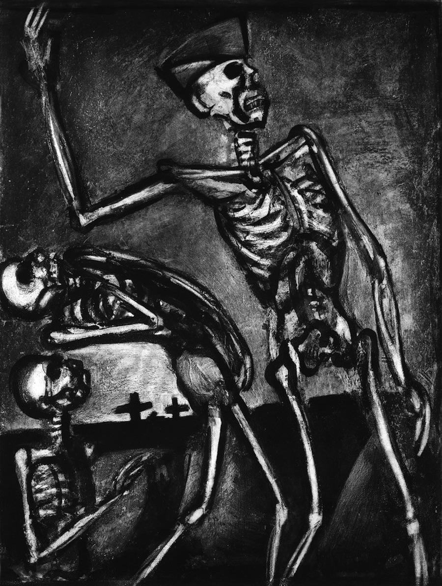 Debout les Morts - Etching and Aquatint by G. Rouault - 1948 
