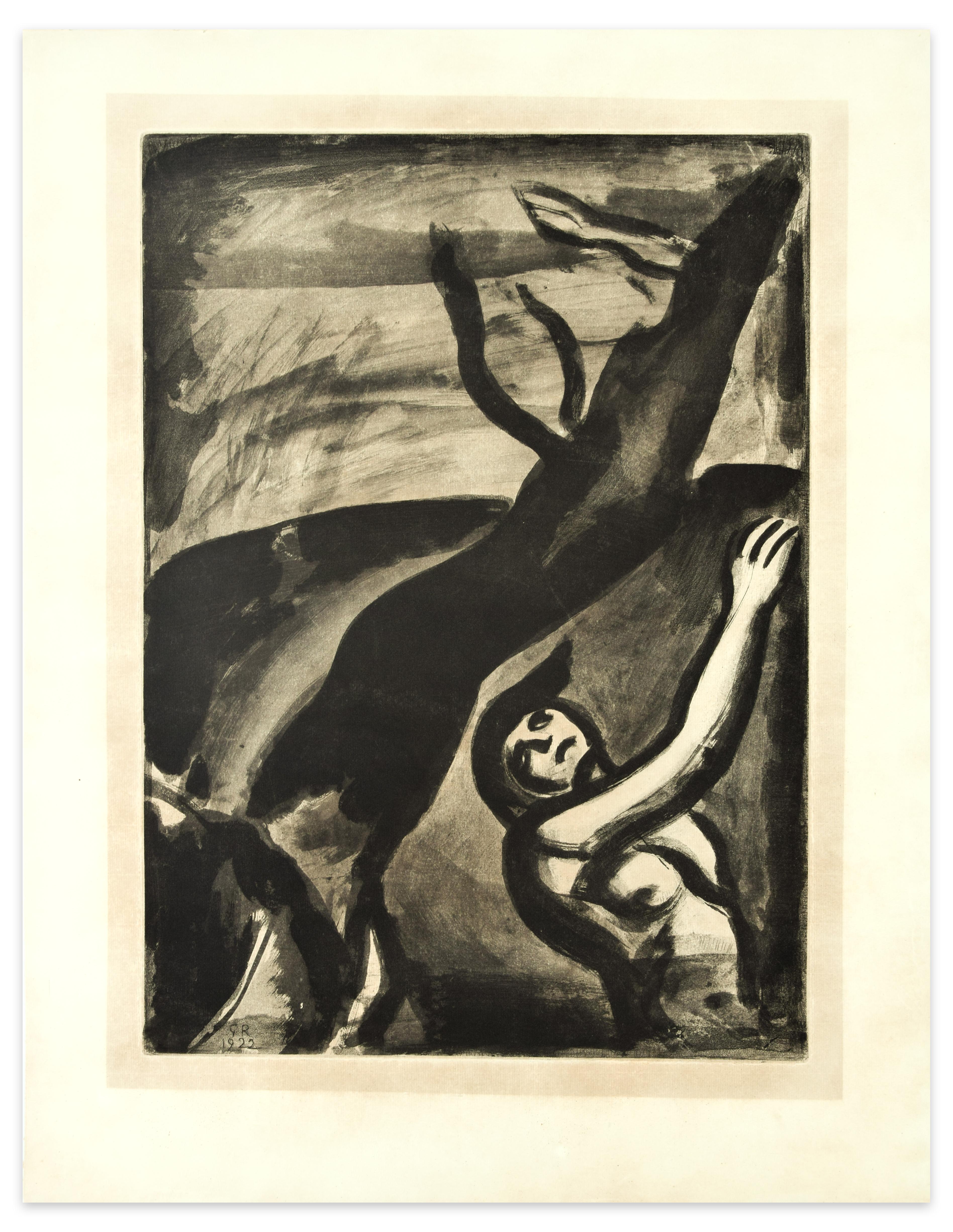 Demain Sera Beau Disait le Naufragé - Original Etching by G. Rouault - 1948 - Print by Georges Rouault