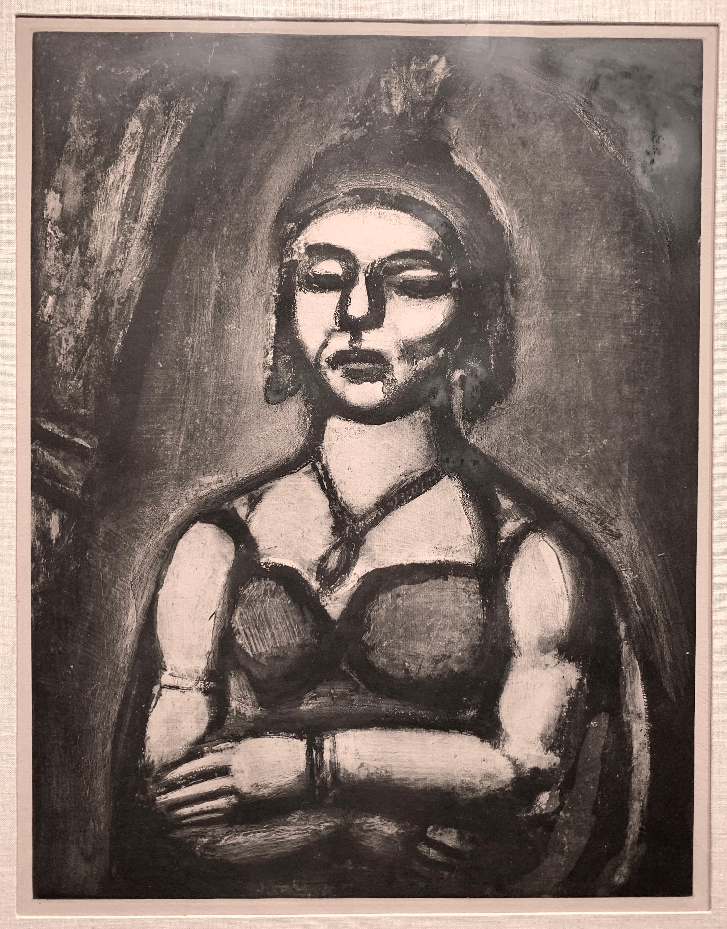 Des Ongles et Du Bec (abstract female portrait) - Print by Georges Rouault