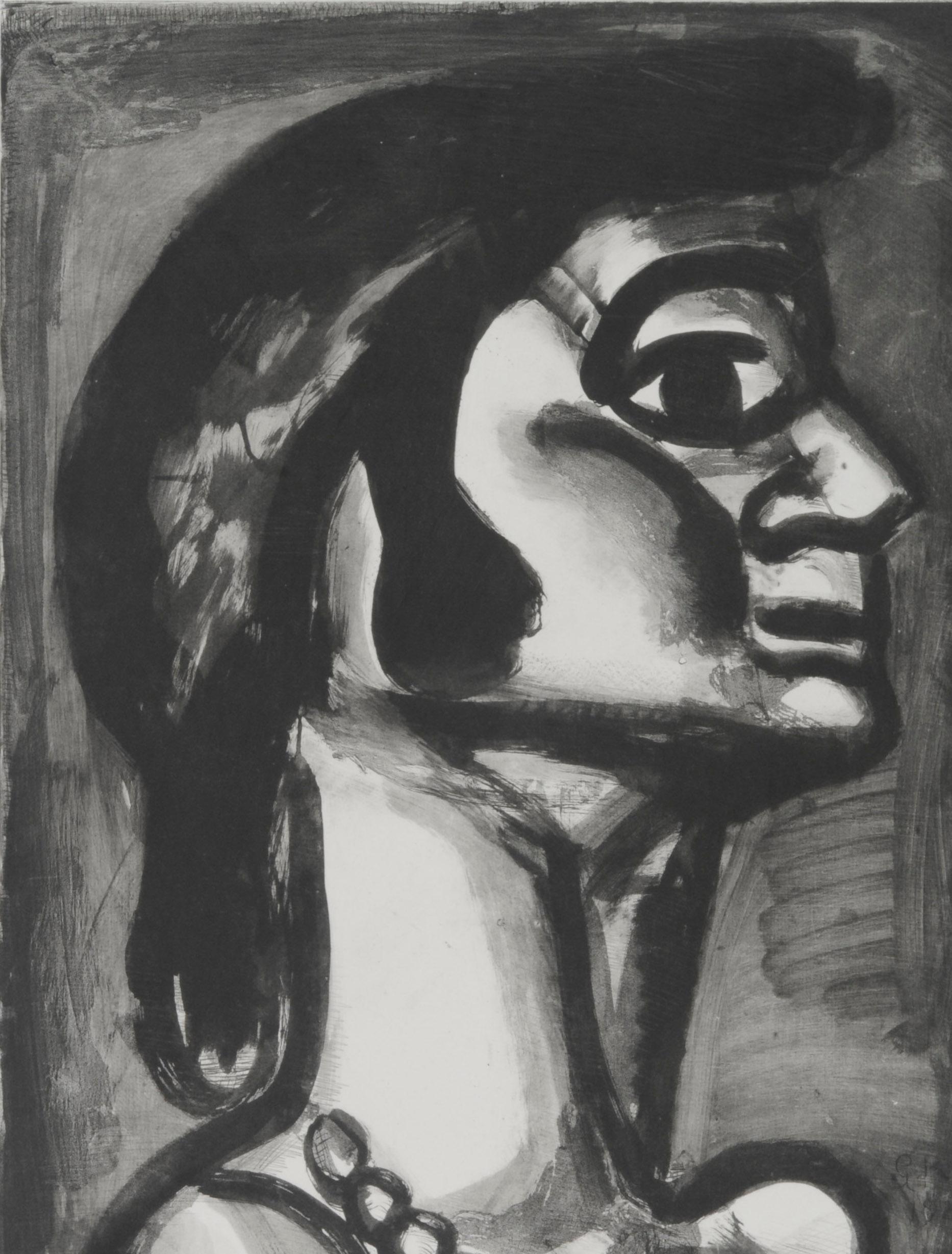 En bouche qui fut fraîche, goût de fiel  (In the mouth that was once fresh, ... - Black Figurative Print by Georges Rouault