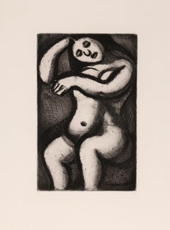 Femme Nue Assise from Le Reincarnations du Pere Ubu, by Georges Rouault