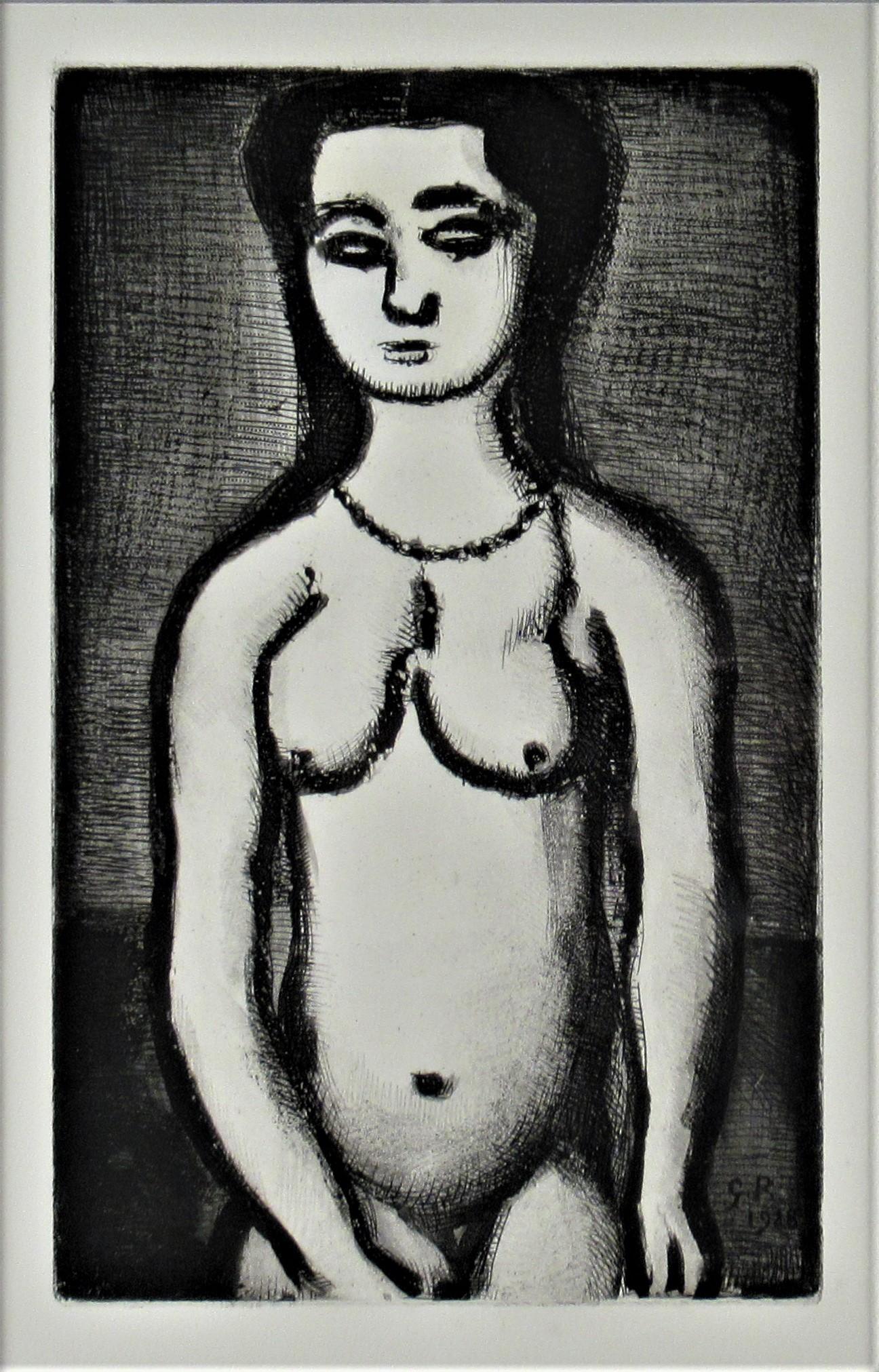 Fille Nue, From the suite Reincarnations du Pere Ubu - Print by Georges Rouault