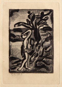 Aus Les Reincarnations du Pere Ubu, surrealistische Radierung von Georges Rouault