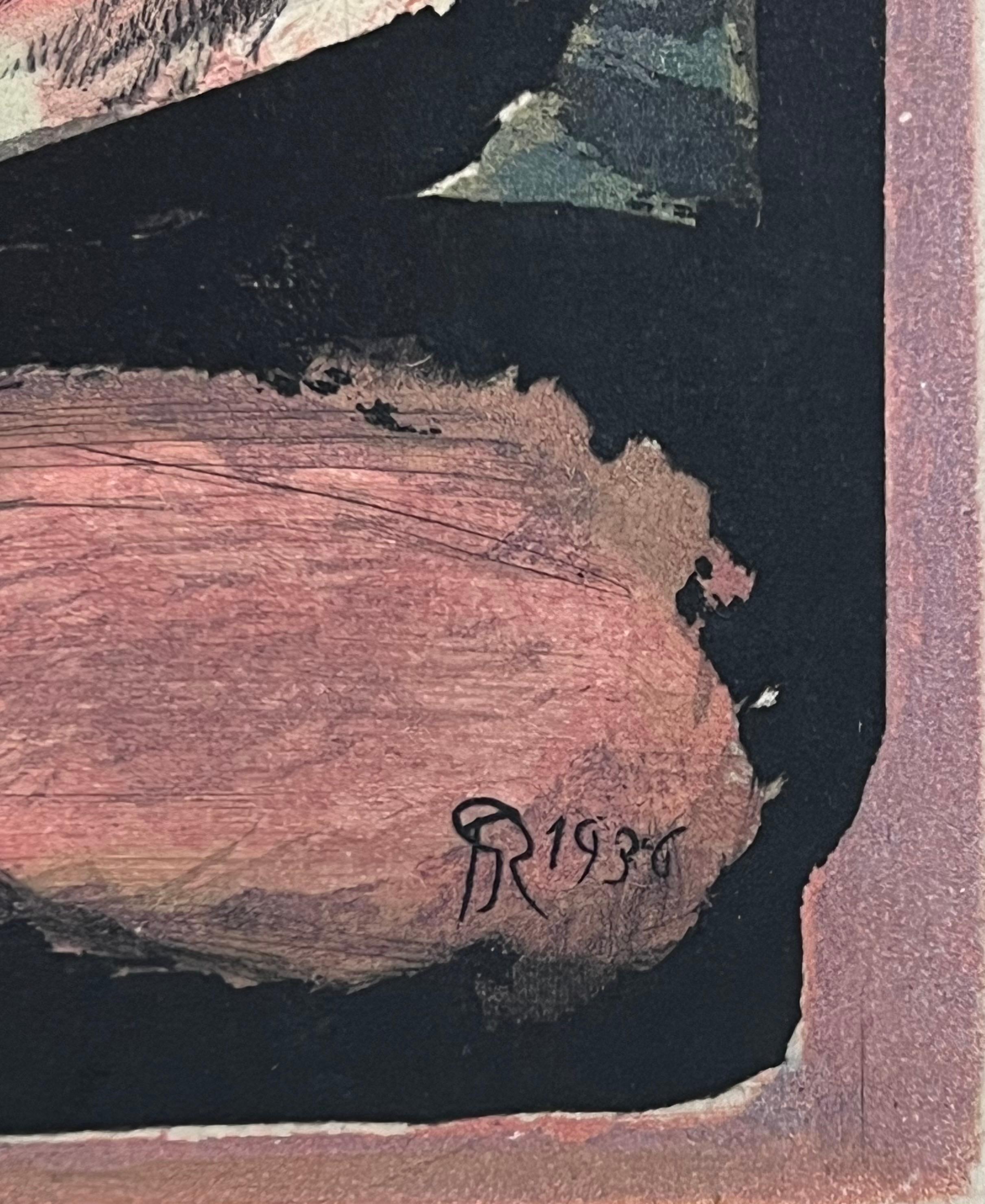 George Rouault, Christ et Mammon aus der Passion, Radierung, Handkolorierung  (Moderne), Print, von Georges Rouault