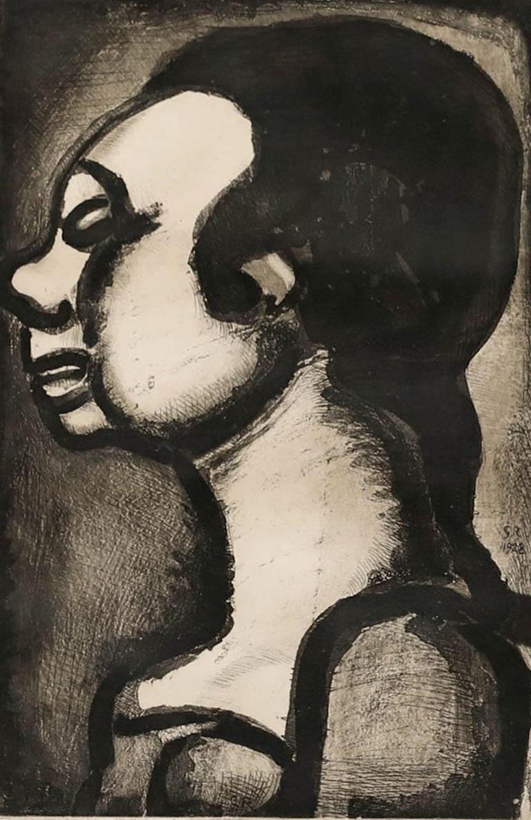 Georges Rouault (1871-1958) - 1928 Etching, Femme Hideuse For Sale 1