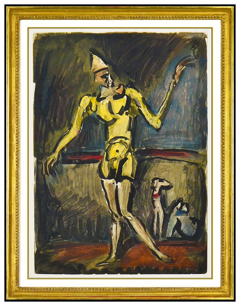 Georges Rouault Authentic & Original Etching, "Le Clown Jaune", Professionally custom framed and listed with the Submit Best Offer option

Accepting Offers Now:  Up for sale here we have an etching and aquatint on paper by Georges Rouault titled,