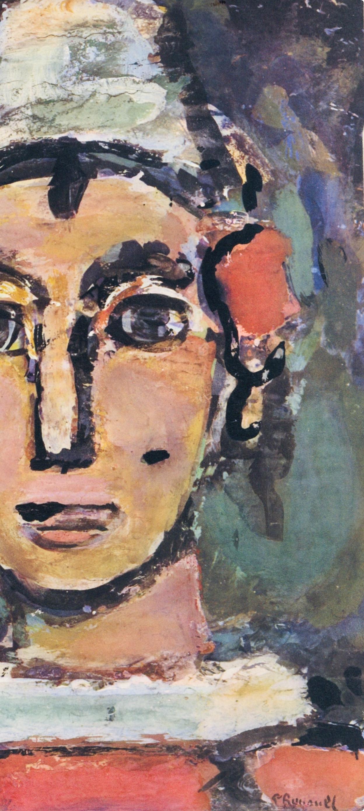 Jentie Bernard, Divertissement, Éditions de la Revue Verve - Figurative Print Gris de Georges Rouault