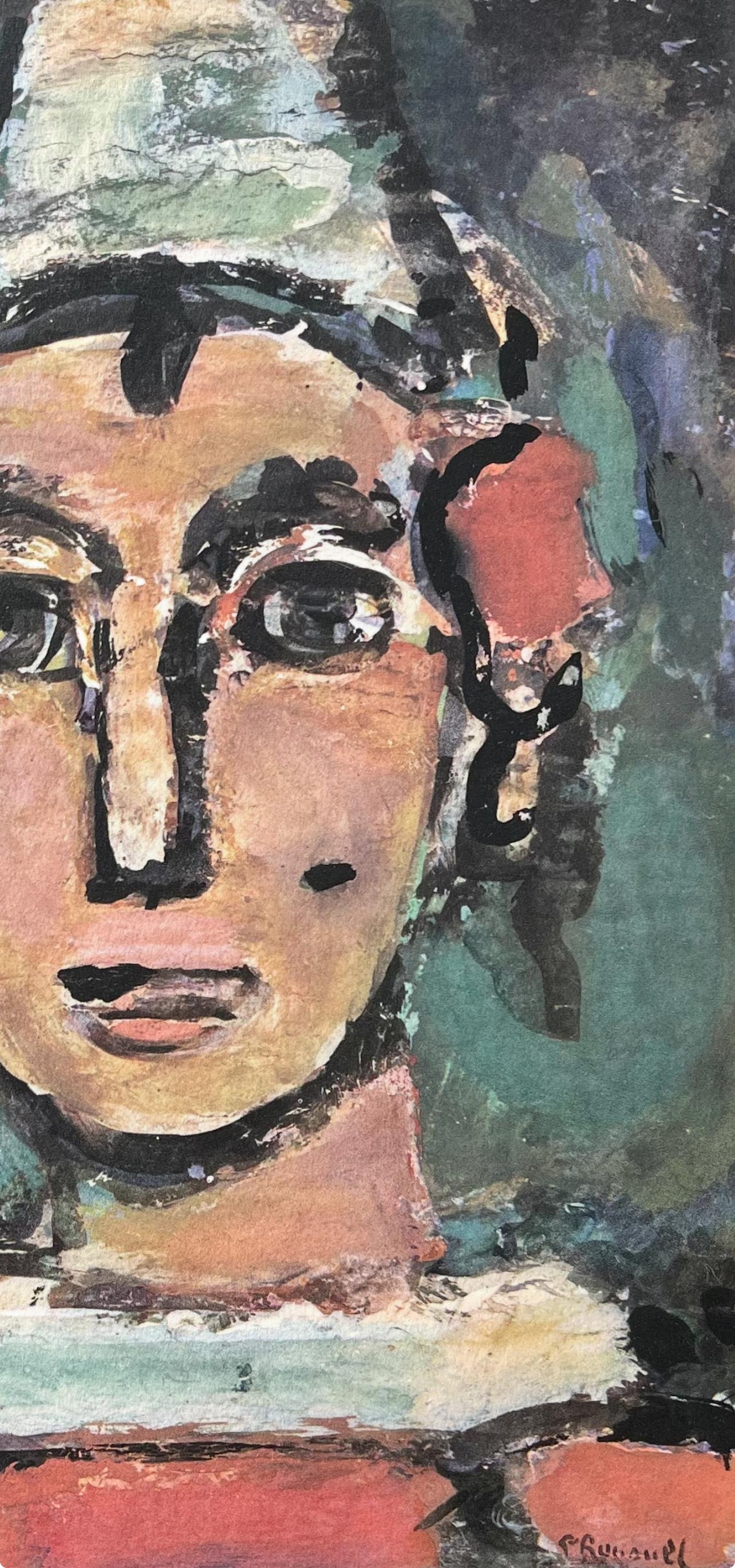 (tariff free*) Jentie Bernard, Divertissement, Éditions de la Revue Verve - Gray Figurative Print by Georges Rouault
