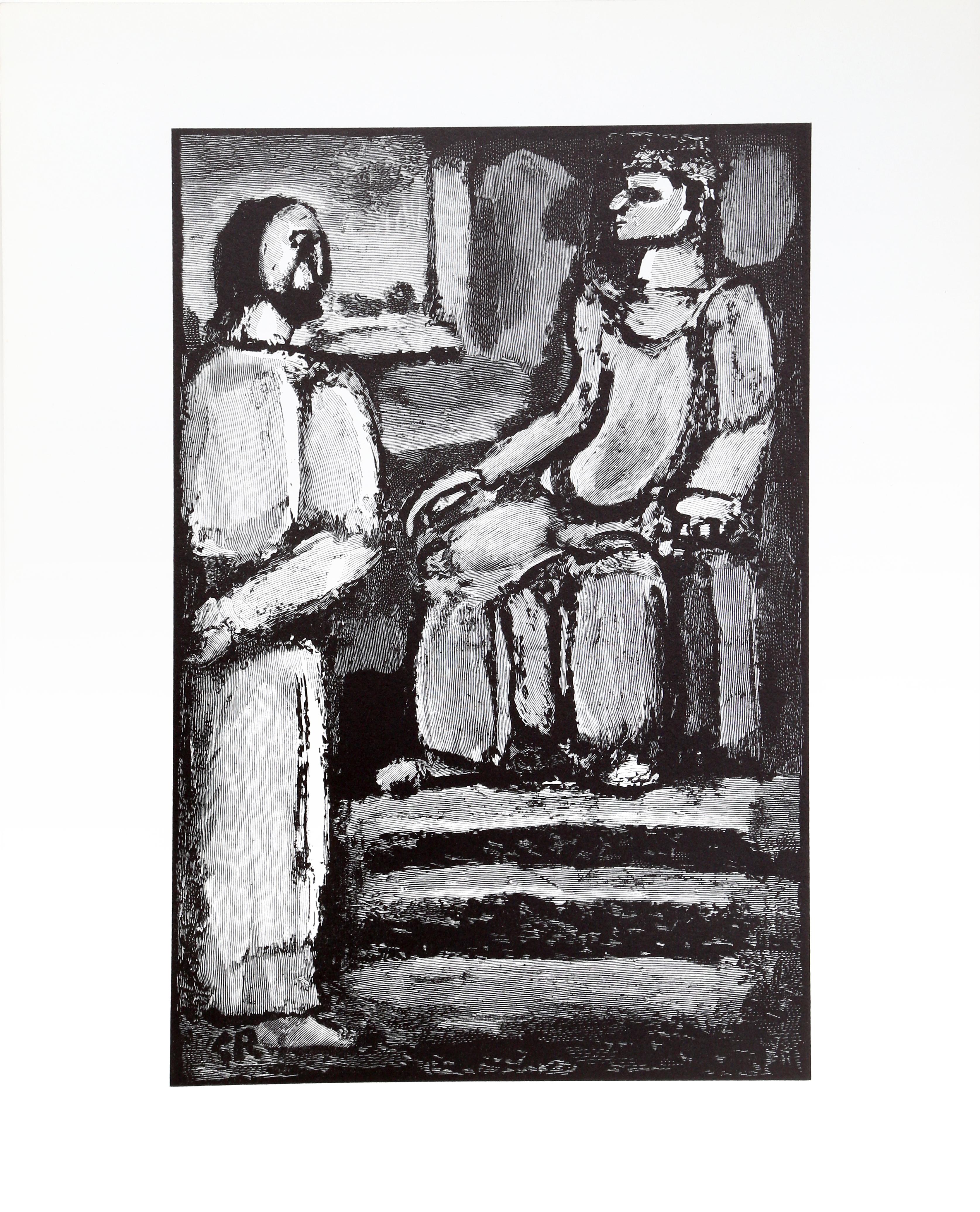 Jesús ante Pilatos
Georges Rouault (After), francés (1871-1958)
Fecha: del original: 1932
Litografía, firmada en la plancha
Tamaño de la imagen: 11,5 x 7,5 pulgadas
Tamaño: 36,83 x 30,48 cm (14,5 x 12 pulg.)