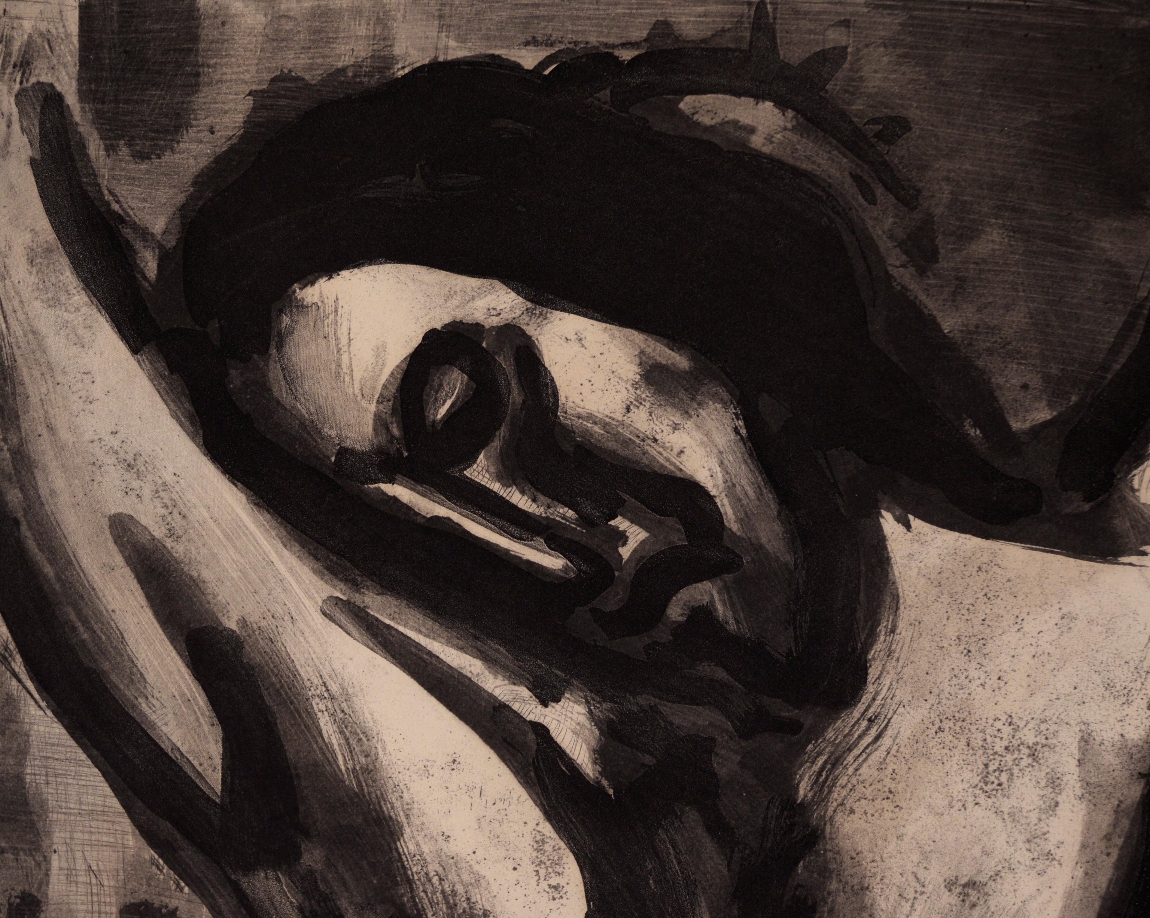 Jèsus sera en Agonie jusqu'à la fin du Monde; from Folio Miserere, 1922 - Modern Print by Georges Rouault