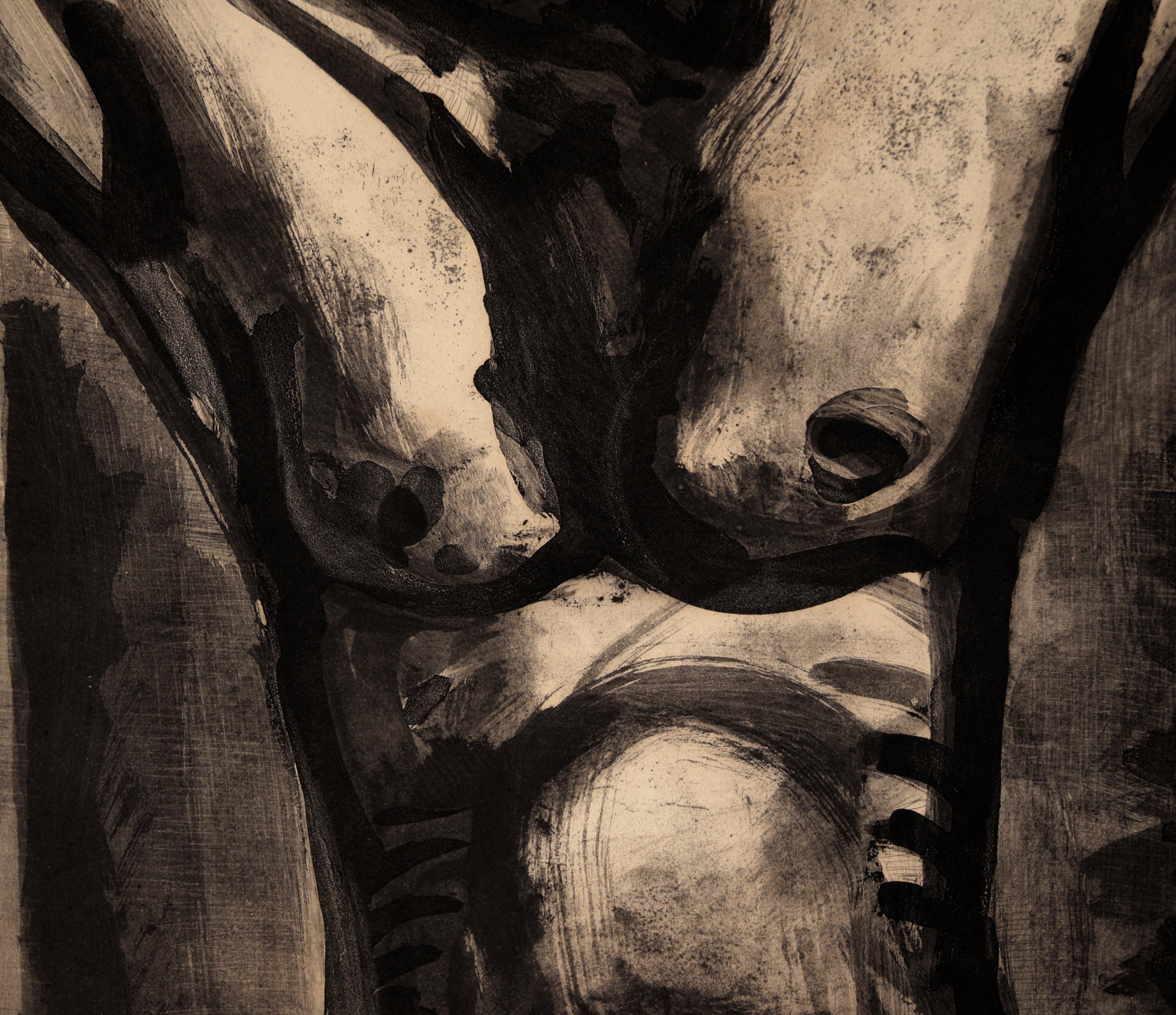 Jèsus sera en Agonie jusqu'à la fin du Monde; from Folio Miserere, 1922 - Beige Figurative Print by Georges Rouault