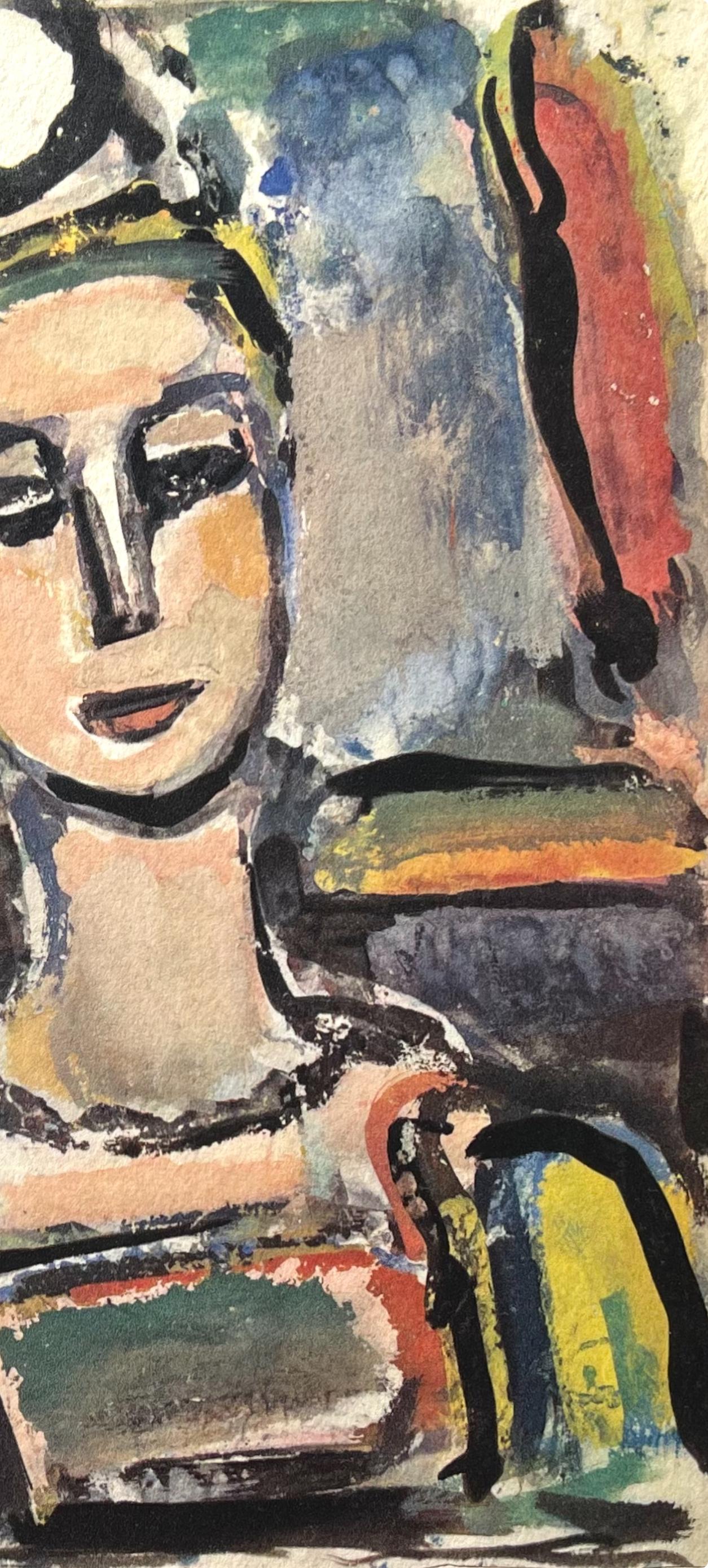 (tariff free*) La Roussalka, Divertissement, Éditions de la Revue Verve - Brown Landscape Print by Georges Rouault