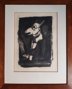 L'Ane - Acquaforte e acquatinta originale di G. Rouault - 1927
