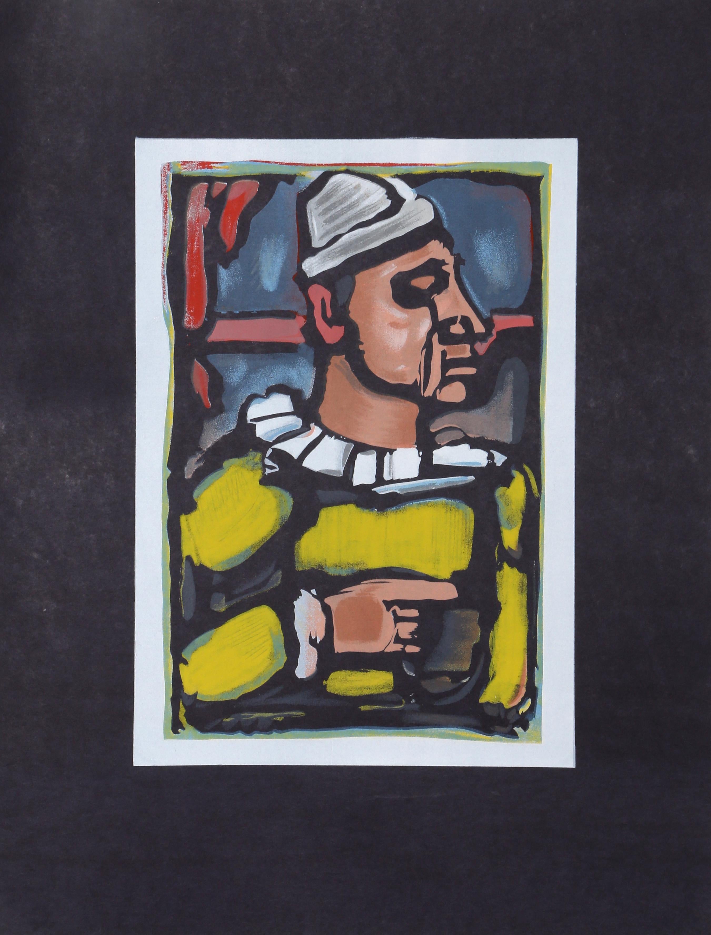 Le Clown, affiche sérigraphiée de Georges Rouault (après)