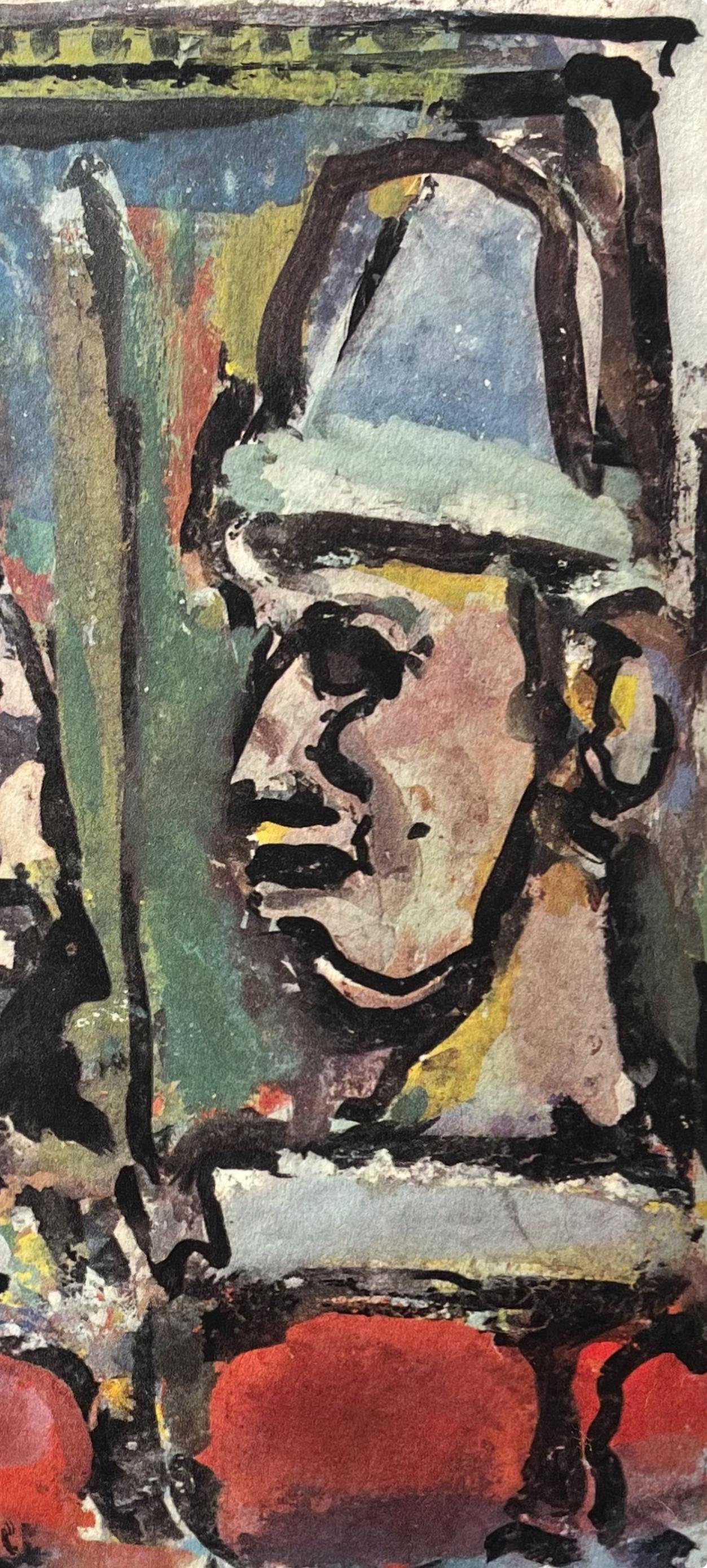 (tariff free*) Les deux Anciens, Divertissement, Éditions de la Revue Verve - Brown Landscape Print by Georges Rouault