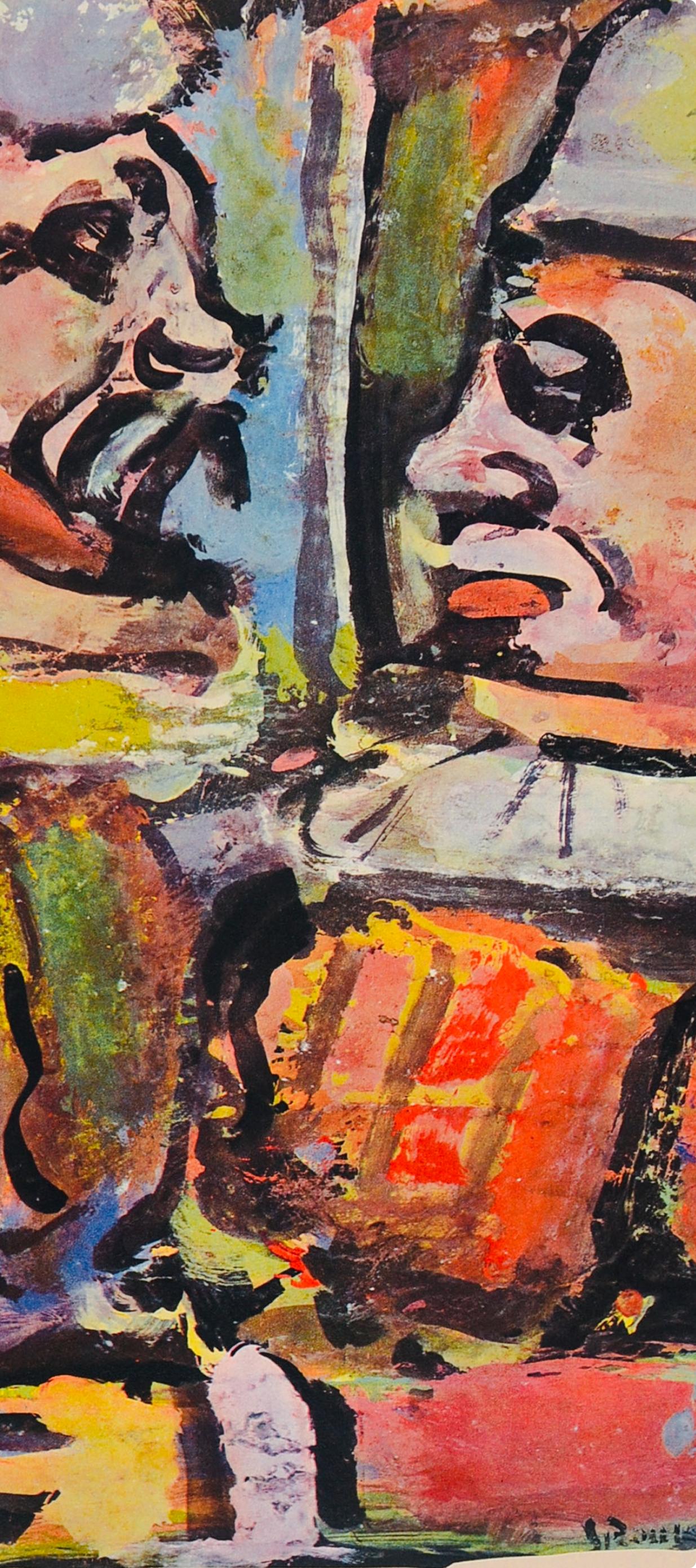 Les Deux Têtus, Divertissement, Éditions de la Revue Verve - Print Moderno de Georges Rouault