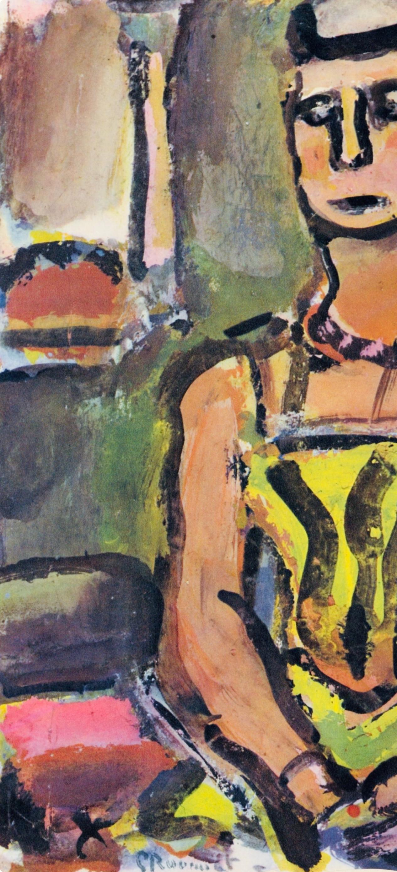 Madame Yxe, Divertissement, Éditions de la Revue Verve - Moderne Print par Georges Rouault