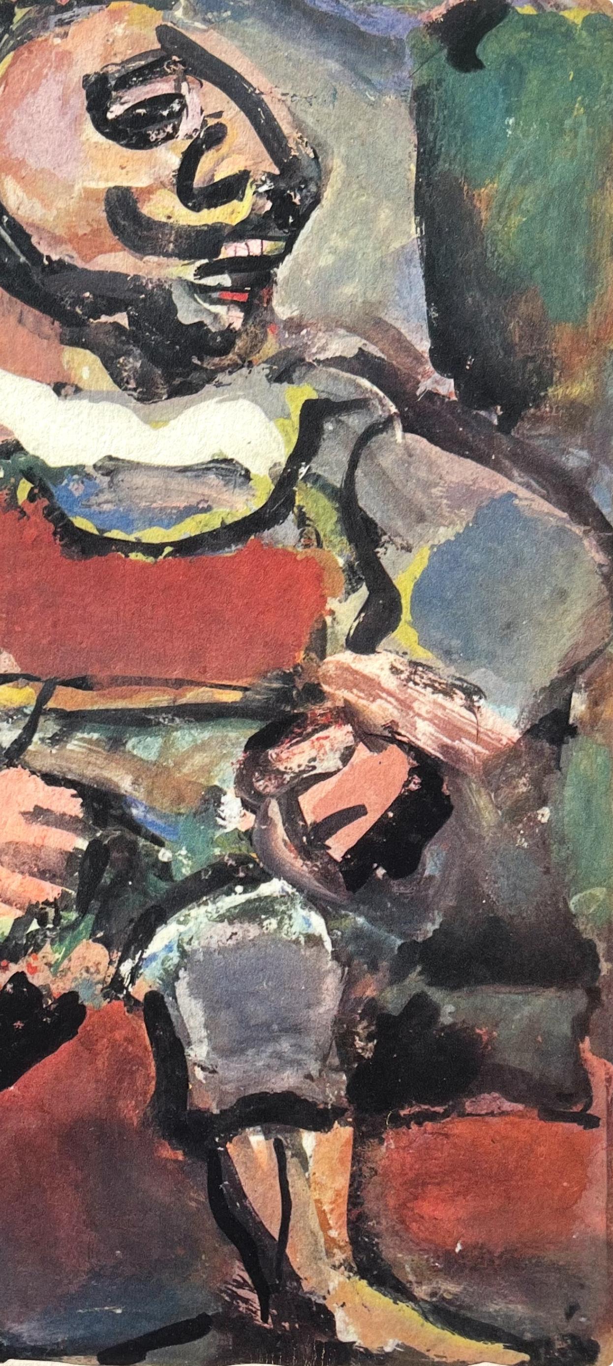 (tariff free*) Mange tout, Divertissement, Éditions de la Revue Verve - Brown Landscape Print by Georges Rouault