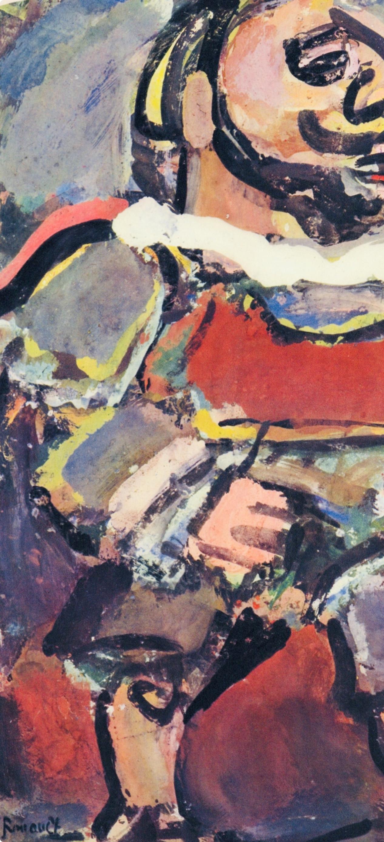 Mange tout, Divertissement, Éditions de la Revue Verve - Landscape Print Marrón de Georges Rouault