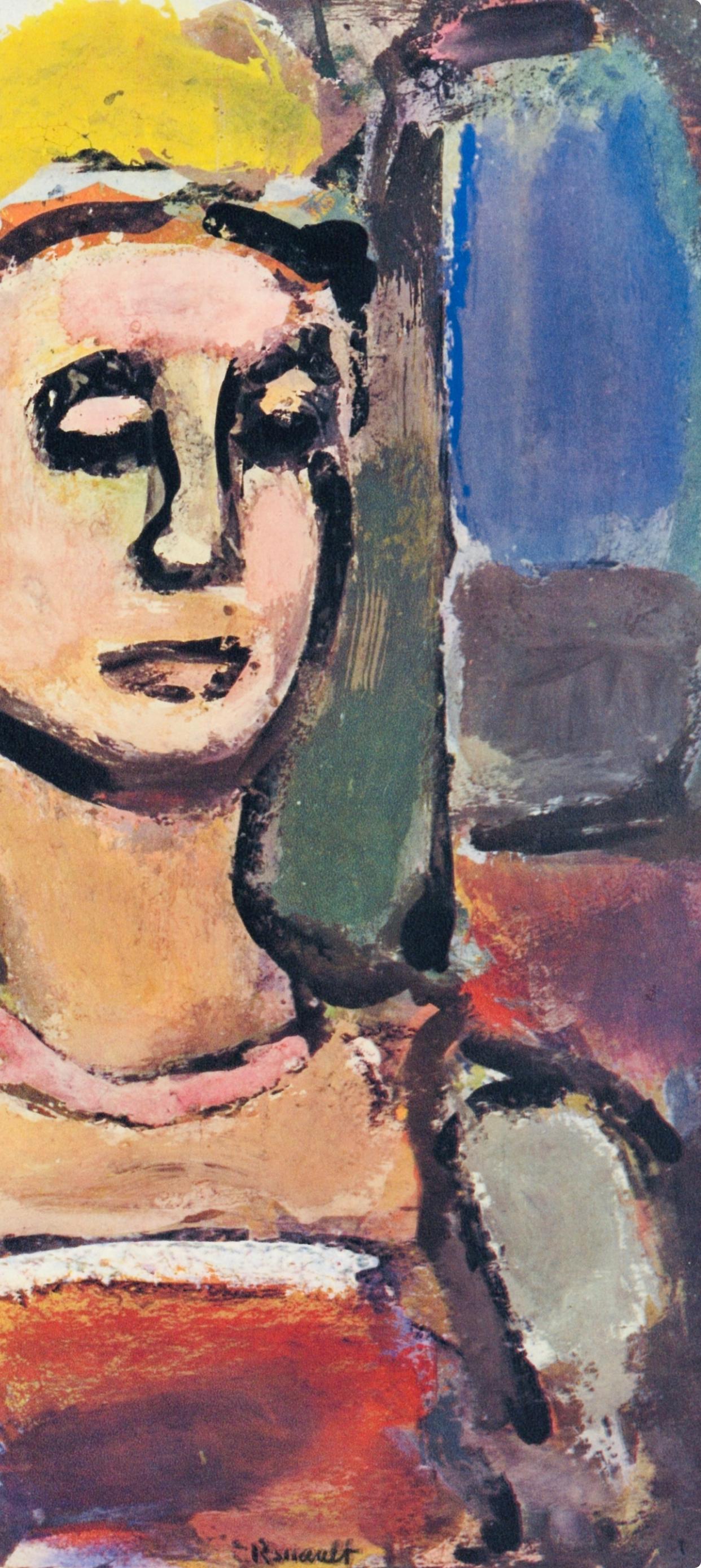 Margot, Divertissement, Éditions de la Revue Verve - Gris Landscape Print par Georges Rouault