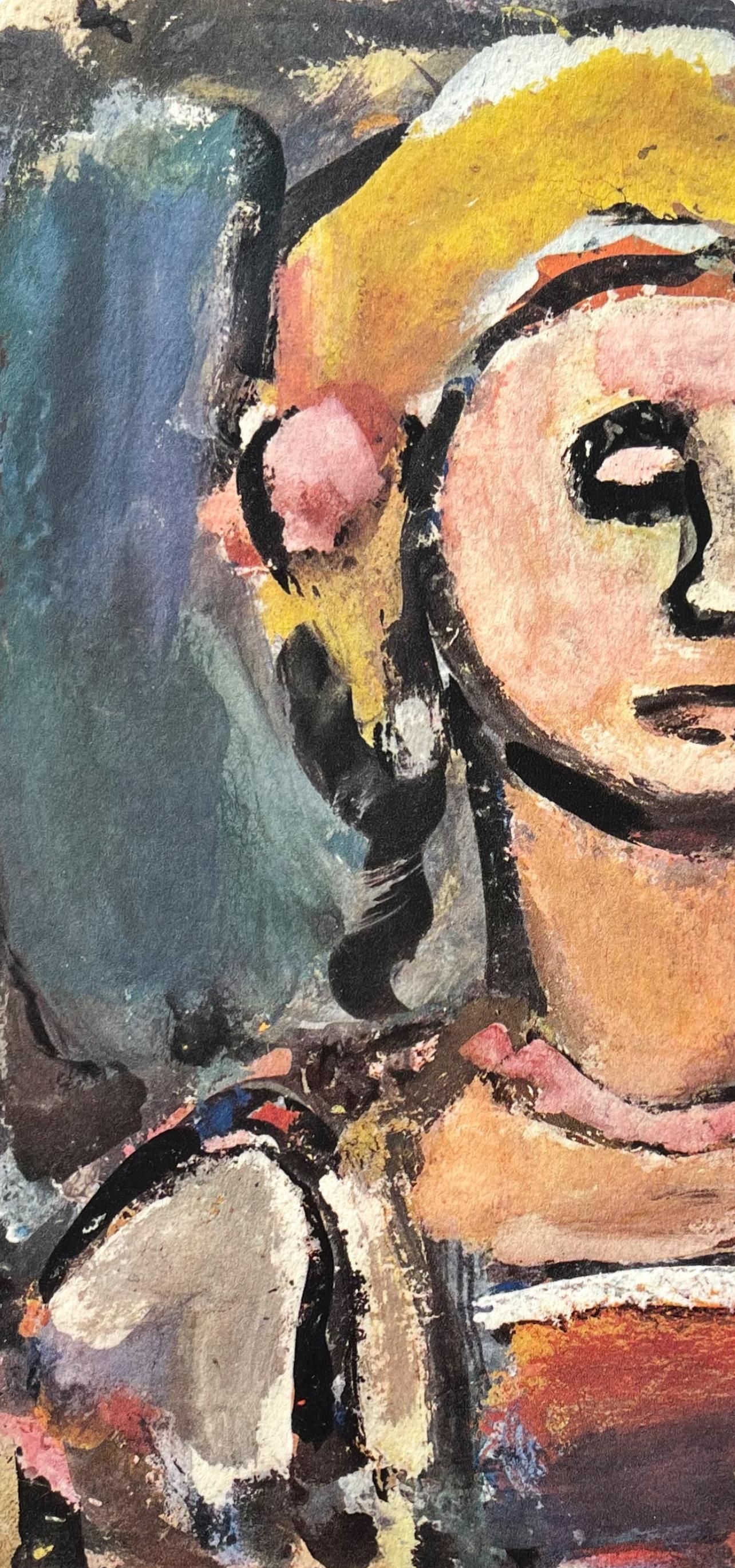 (tariff free*) Margot, Divertissement, Éditions de la Revue Verve - Gray Landscape Print by Georges Rouault