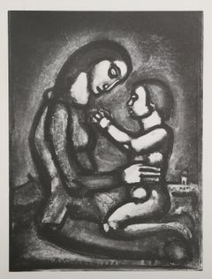 Madre e hijo, colotipia moderna según Georges Rouault