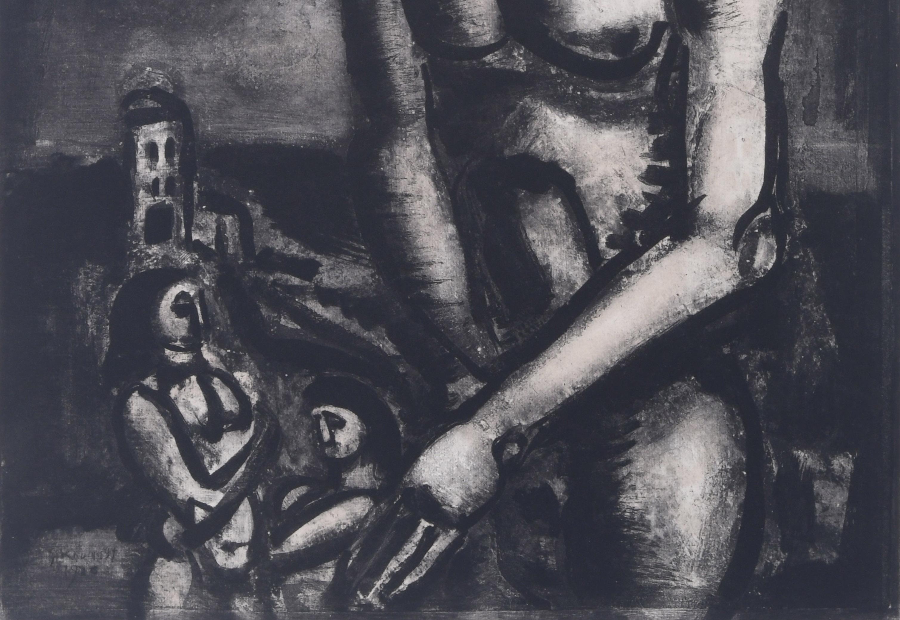 Ne sommes-nous pas forçats?  (Are we not Slaves?) - Black Figurative Print by Georges Rouault