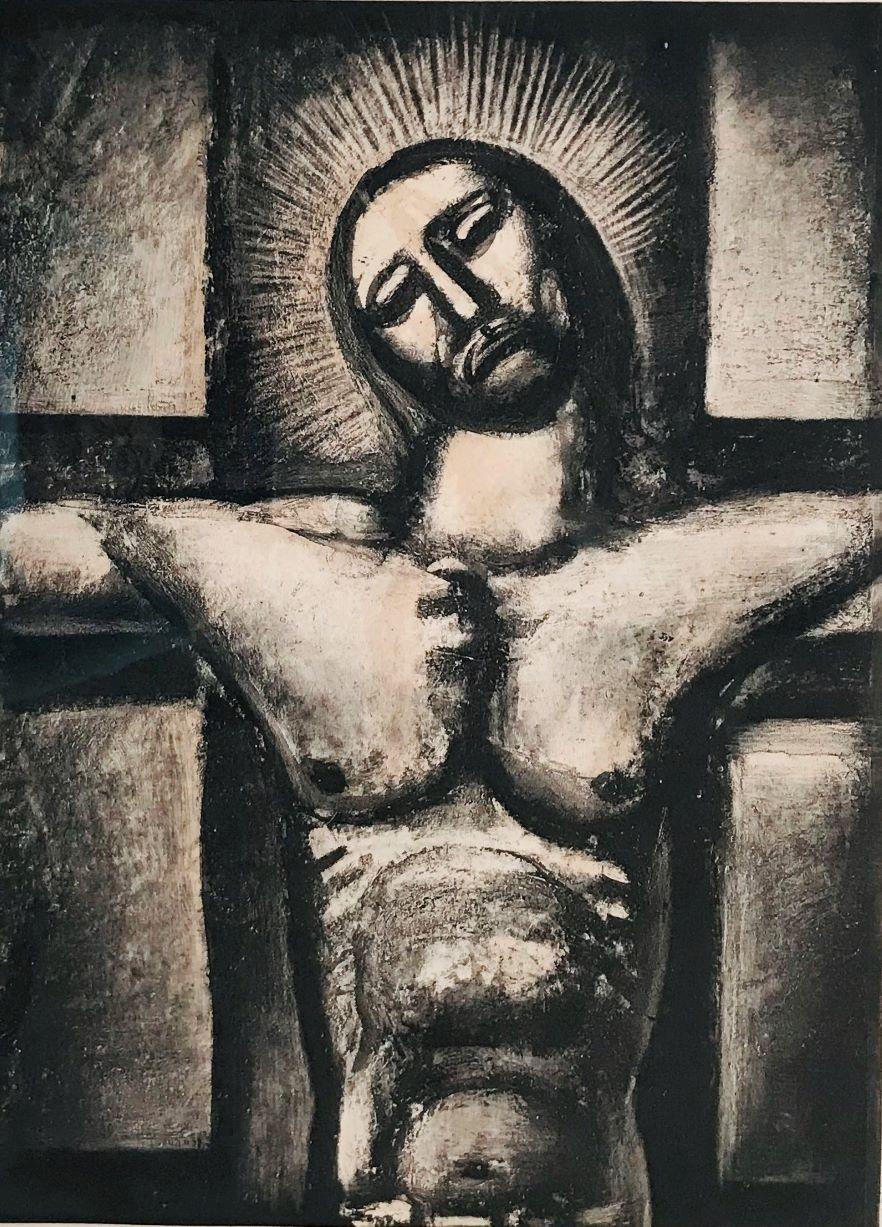 Obéissant jusqu'à la morte et à la morte de la croix. - Print by Georges Rouault