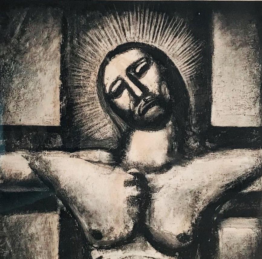 Obéissant jusqu'à la morte et à la morte de la croix. - Modern Print by Georges Rouault