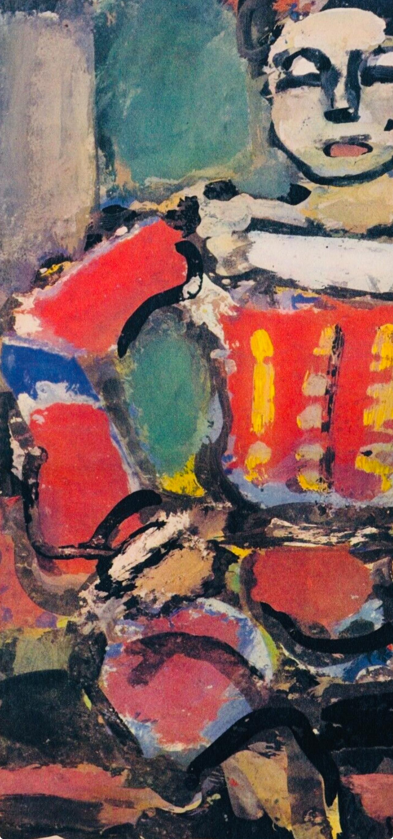 Petit Page rouge et or, Divertissement, Éditions de la Revue Verve - Print Moderno de Georges Rouault