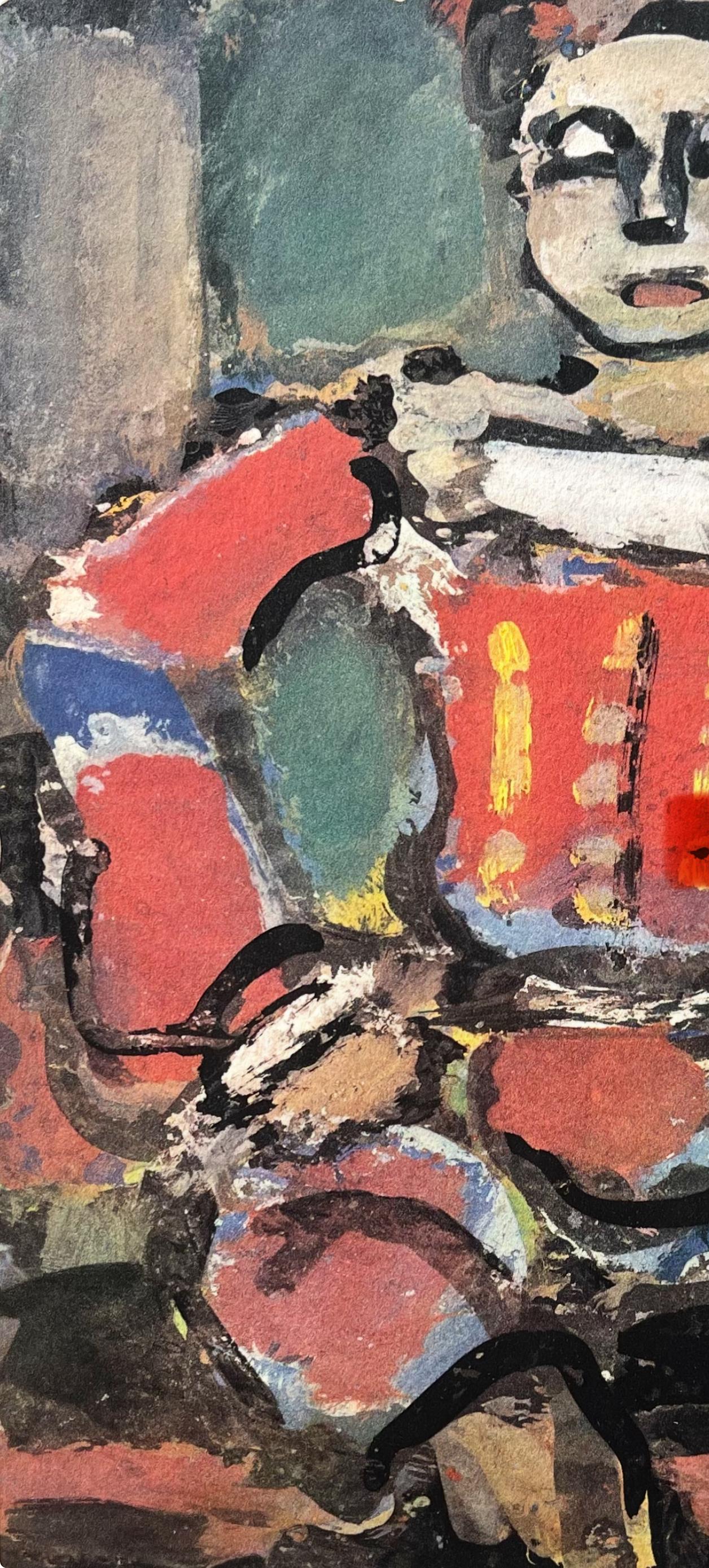 (tariff free*) Petit Page rouge et or, Divertissement - Modern Print by Georges Rouault