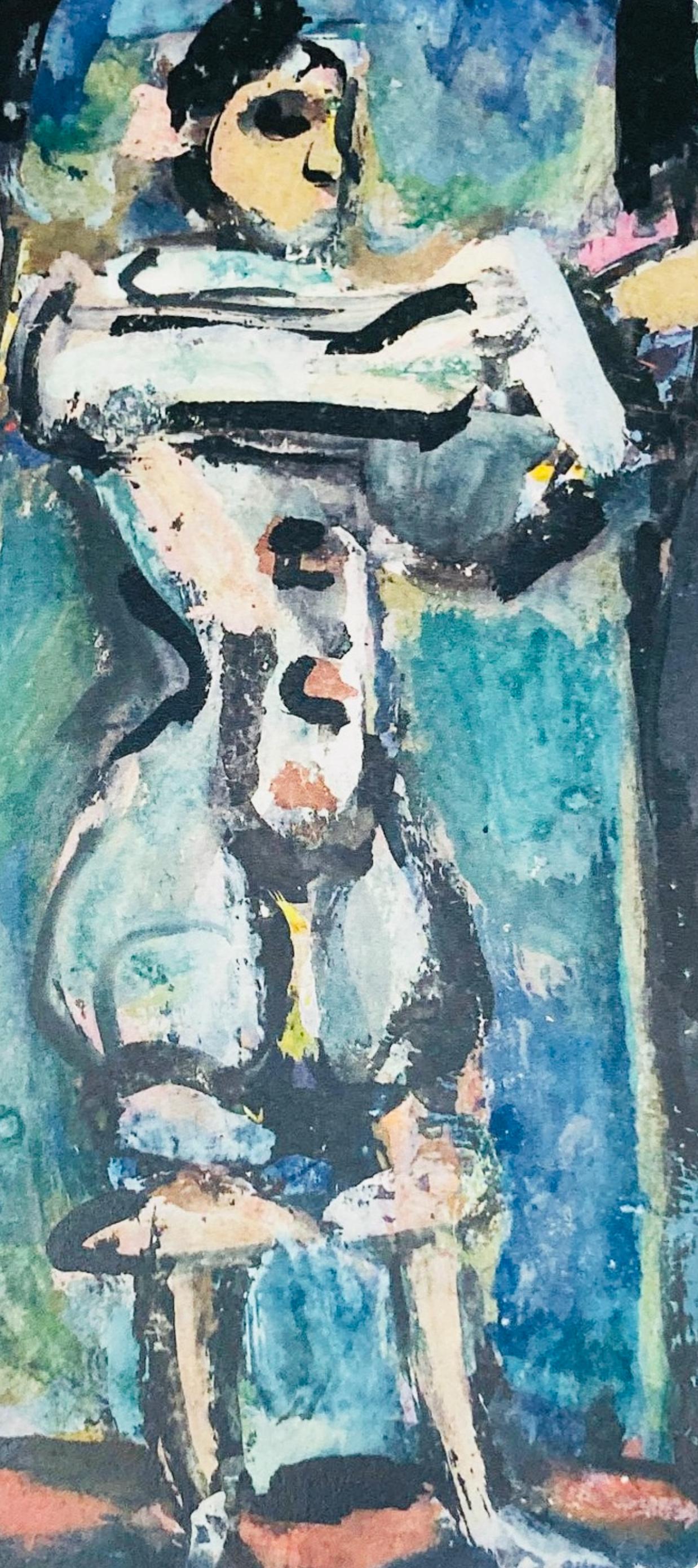 Pierrot blanc, Divertissement, Éditions de la Revue Verve - Print de Georges Rouault